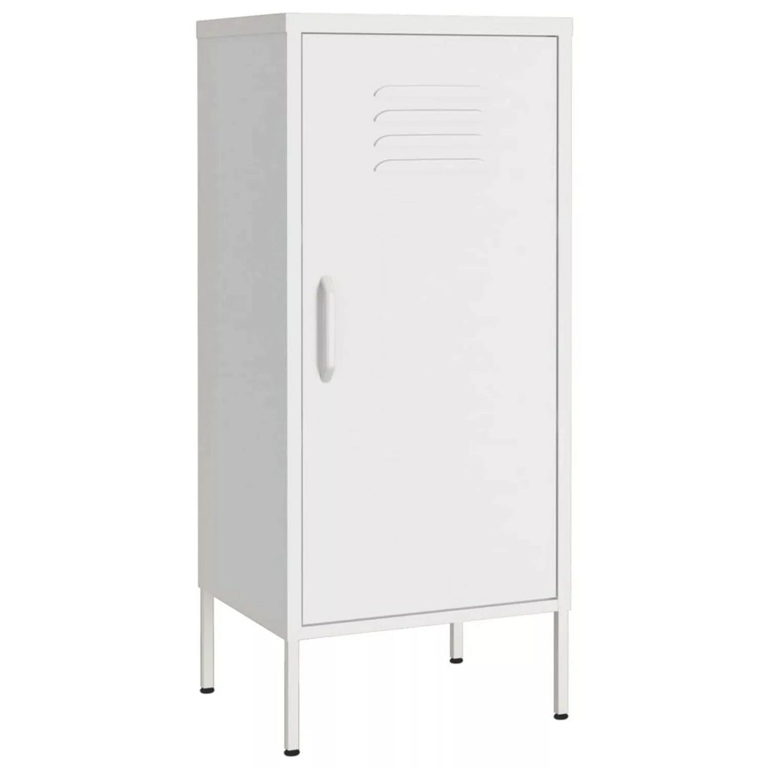 vidaXL Lagerschrank Weiß 42,5x35x101,5 cm Stahl Modell 1 günstig online kaufen