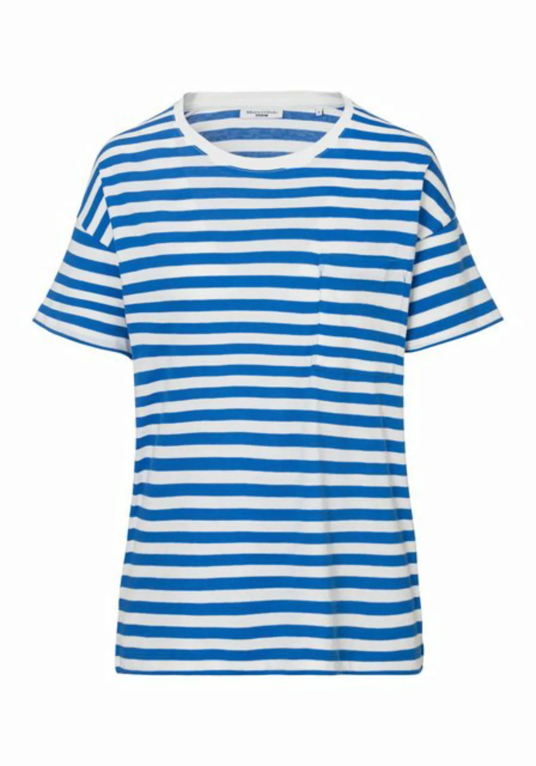 Marc O'Polo DENIM T-Shirt aus nachhaltiger Baumwolle, gestreifte Optik günstig online kaufen