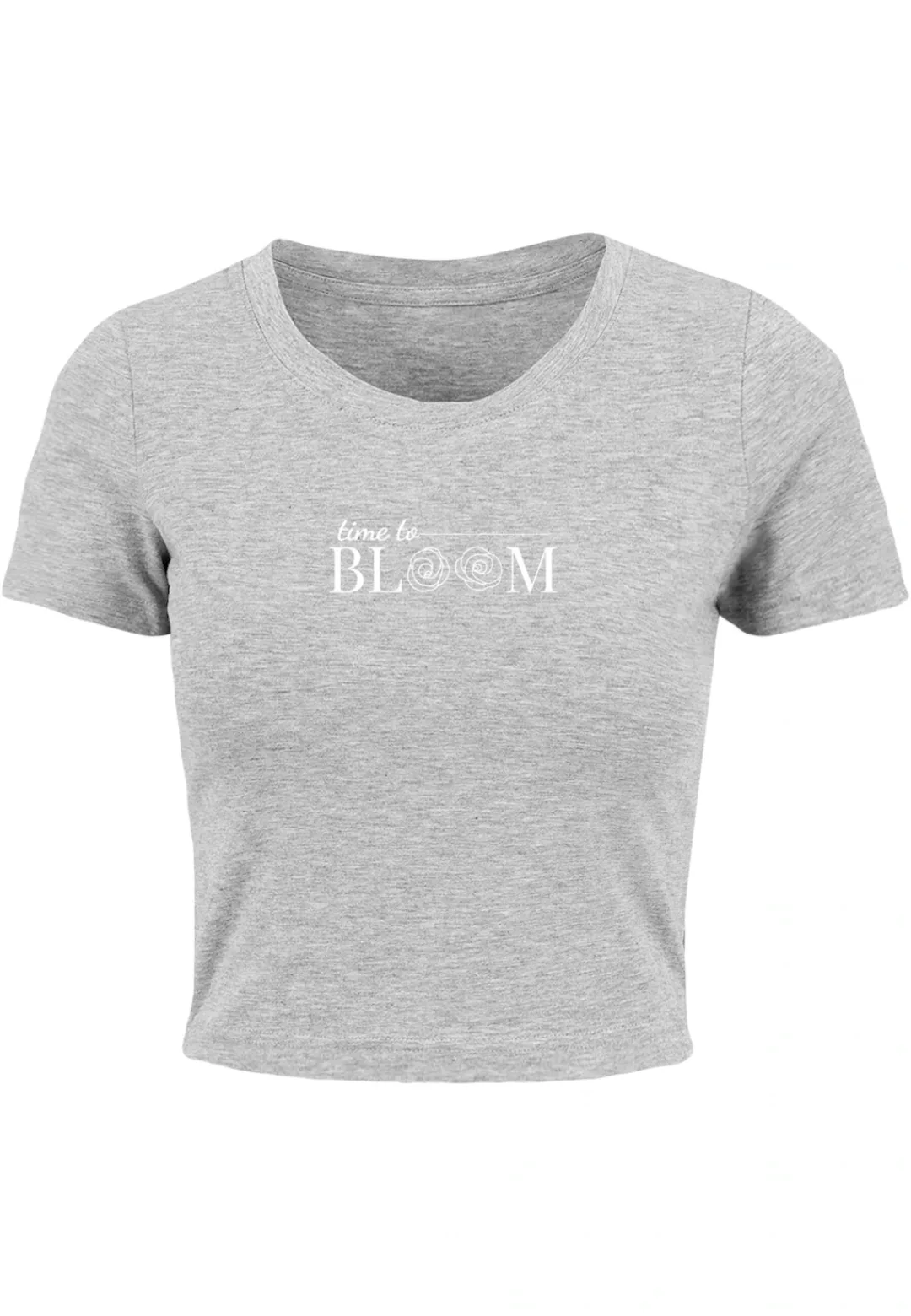 Merchcode T-Shirt "Merchcode Damen Ladies Time to bloom - Cropped Tee" günstig online kaufen