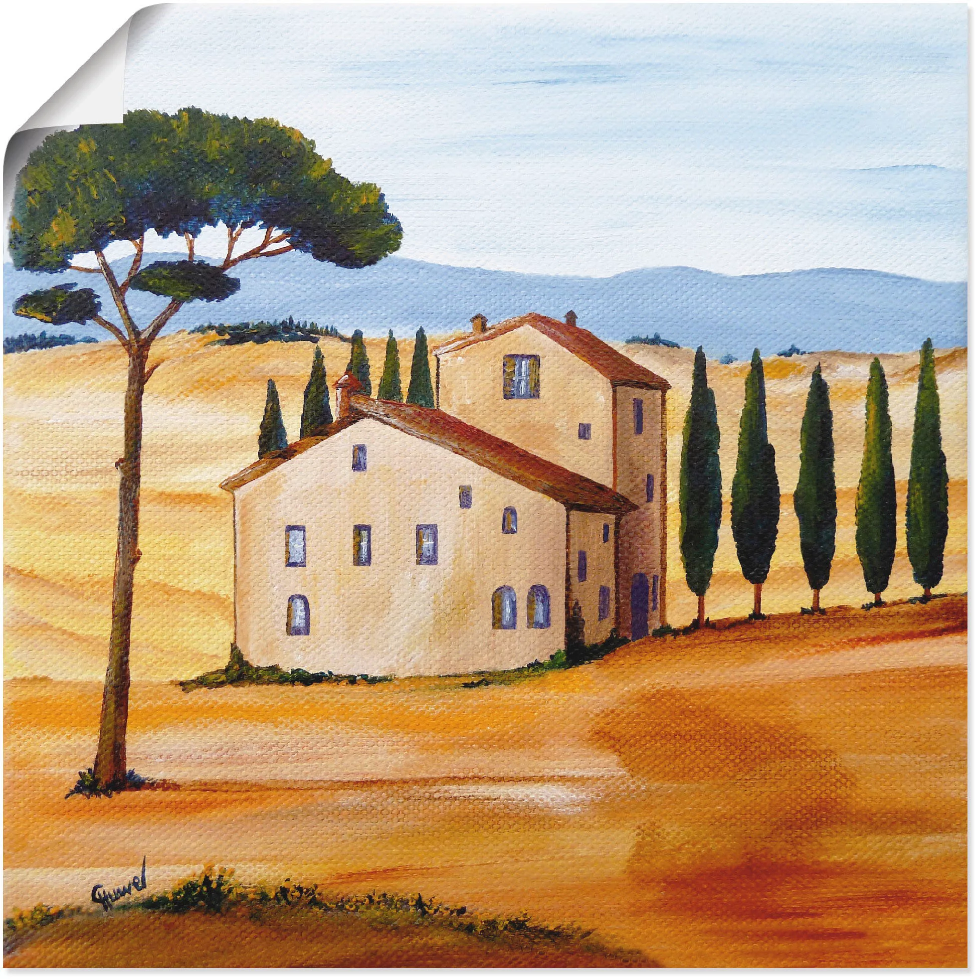 Artland Wandbild "Toskana modern 1", Europa, (1 St.), als Leinwandbild, Pos günstig online kaufen