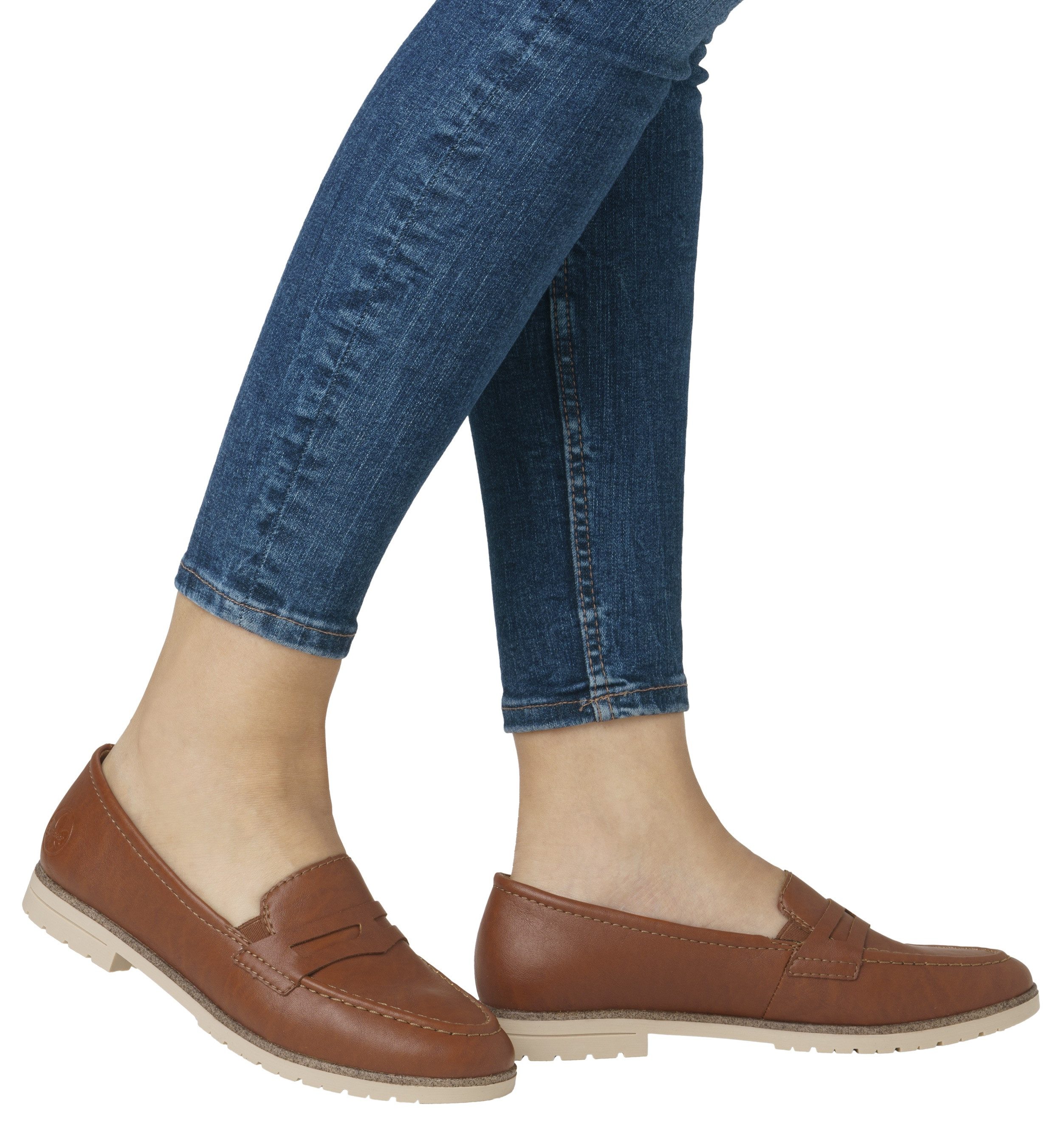 Rieker Slipper, Business Slipper, Mokassin, Schlupfschuh mit profilierter L günstig online kaufen