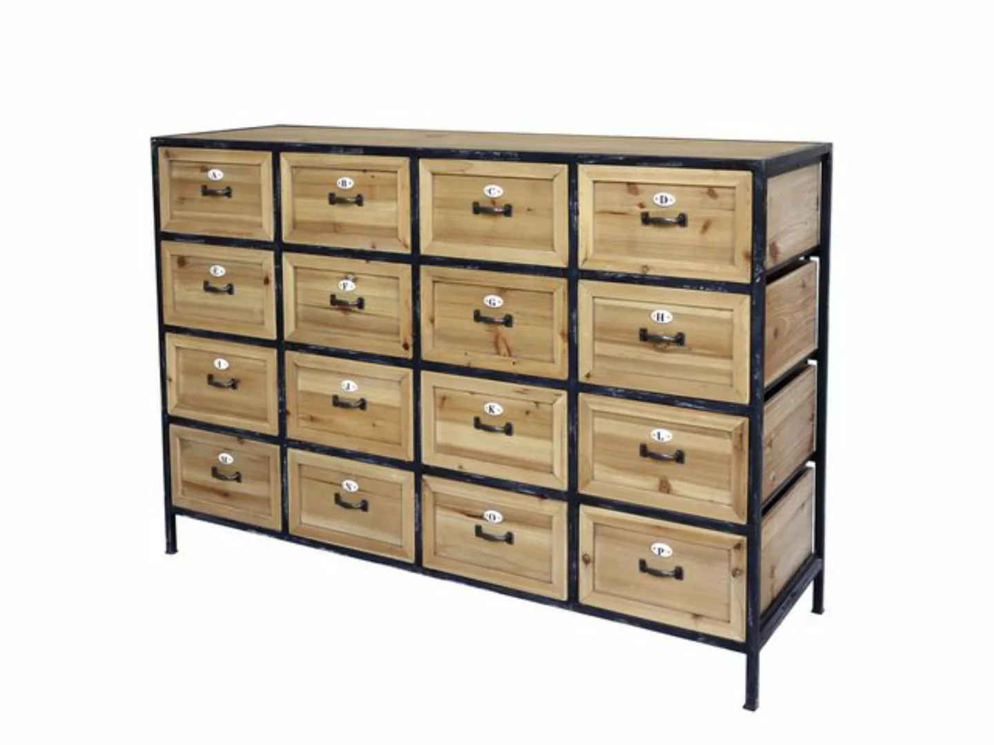 Chic Antique Stauraumschrank Kommode Sideboard Manon Schwarz Vintage 16 Sch günstig online kaufen