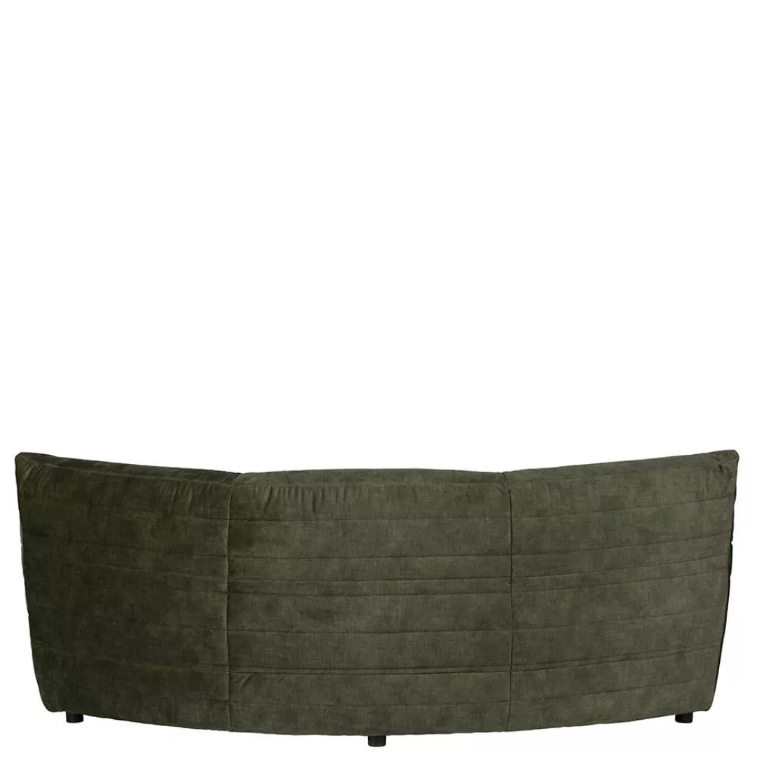 Design Sofa in Dunkelgrün Samt 200 cm breit günstig online kaufen