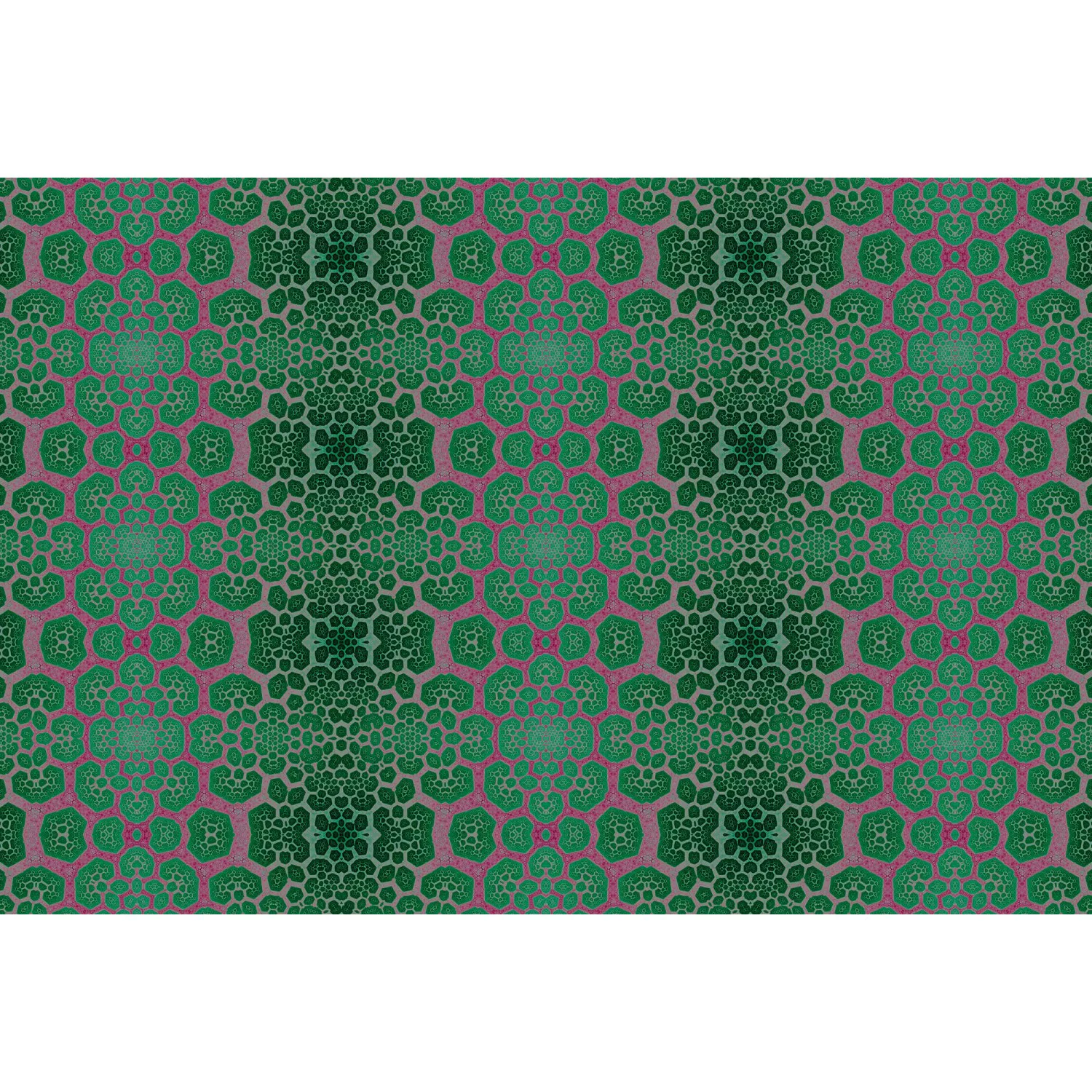 Fototapete Abstrakt Grün Lila 4,00 m x 2,70 m FSC® günstig online kaufen