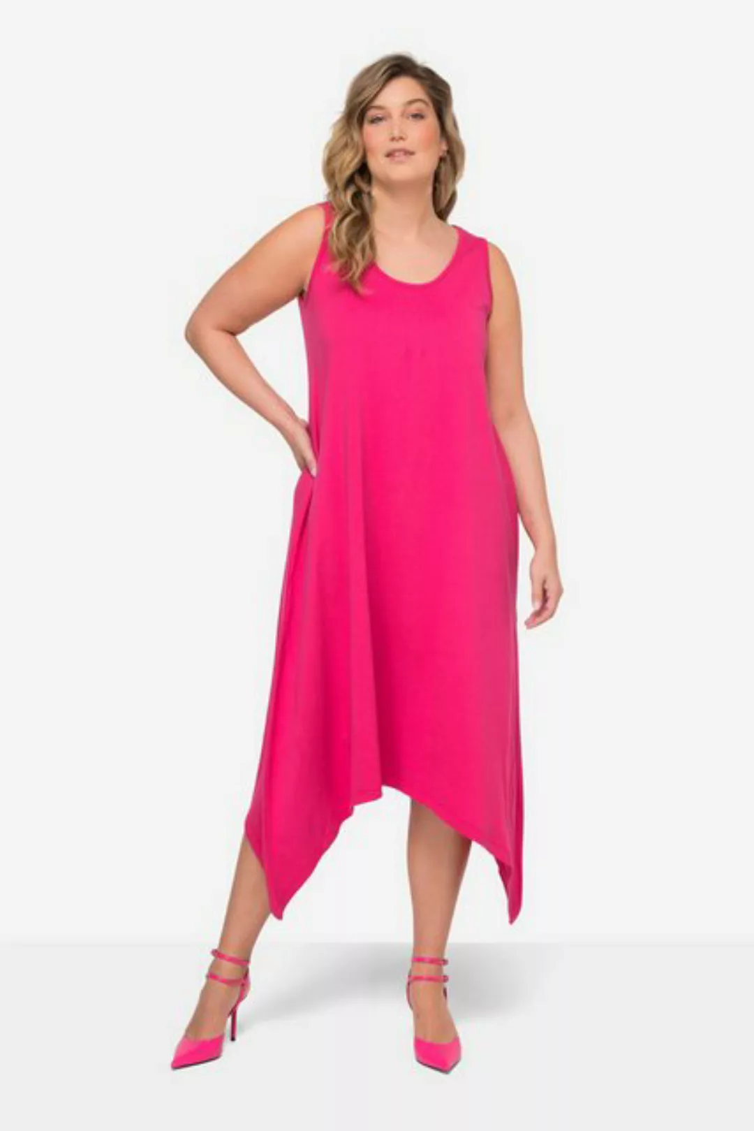 MIAMODA Sommerkleid Midikleid A-Linie Rücken-Spitzeneinsatz ärmellos günstig online kaufen