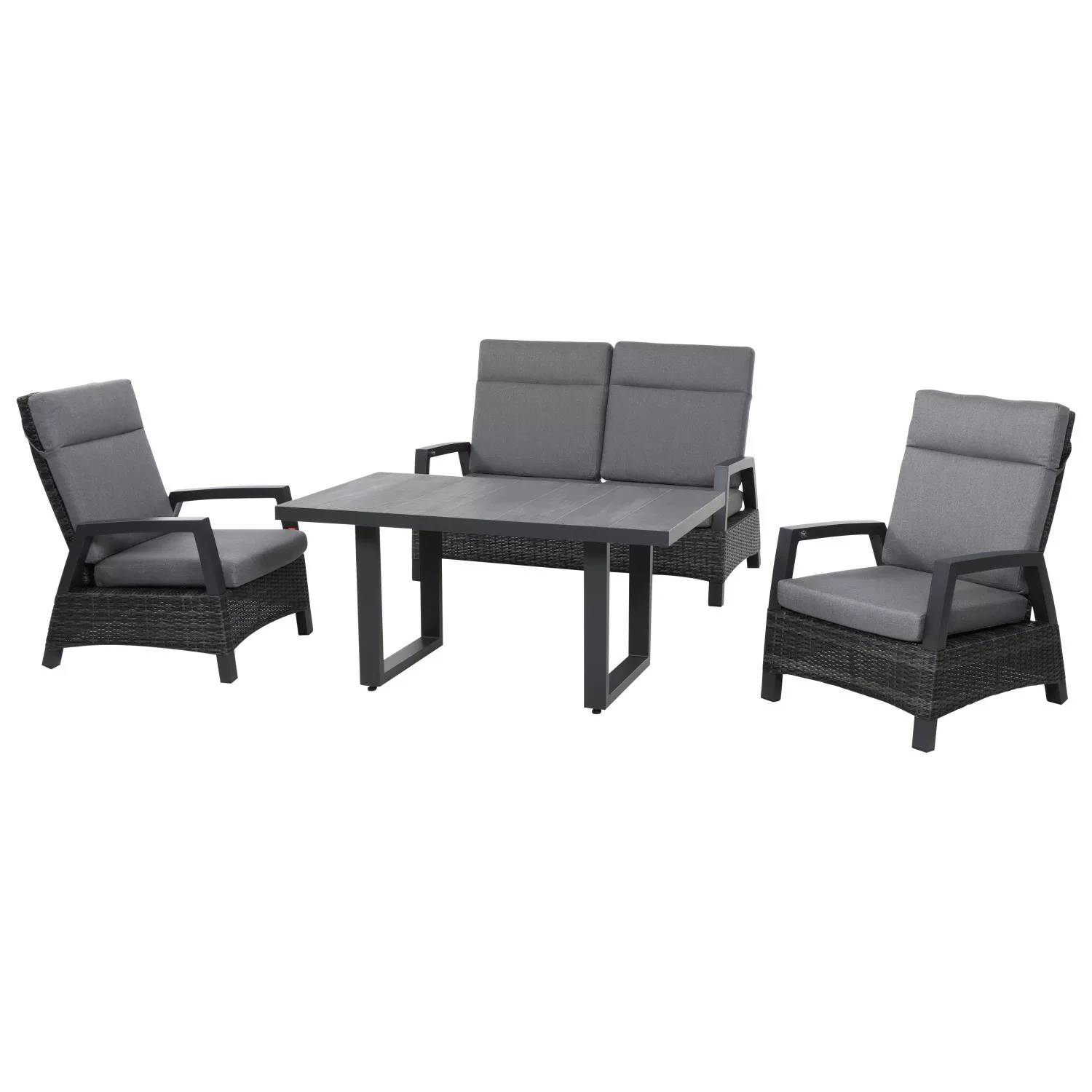 Siena Garden Gartenlounge-Set "Taranto", Aus Alu und Geflecht, inkl. Kissen günstig online kaufen