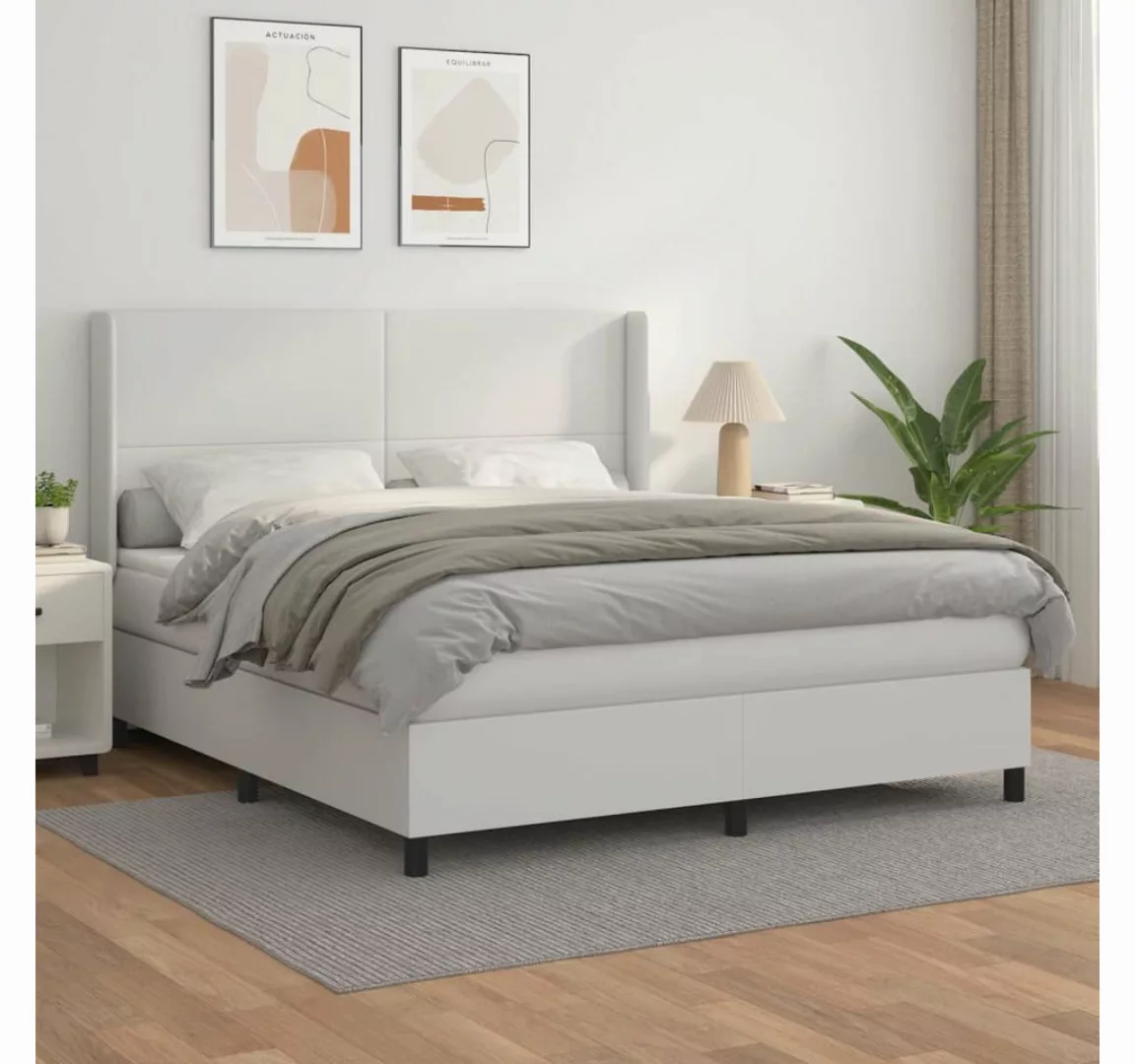 vidaXL Boxspringbett Bett Boxspringbett Kunstleder komplett mit Matratze & günstig online kaufen