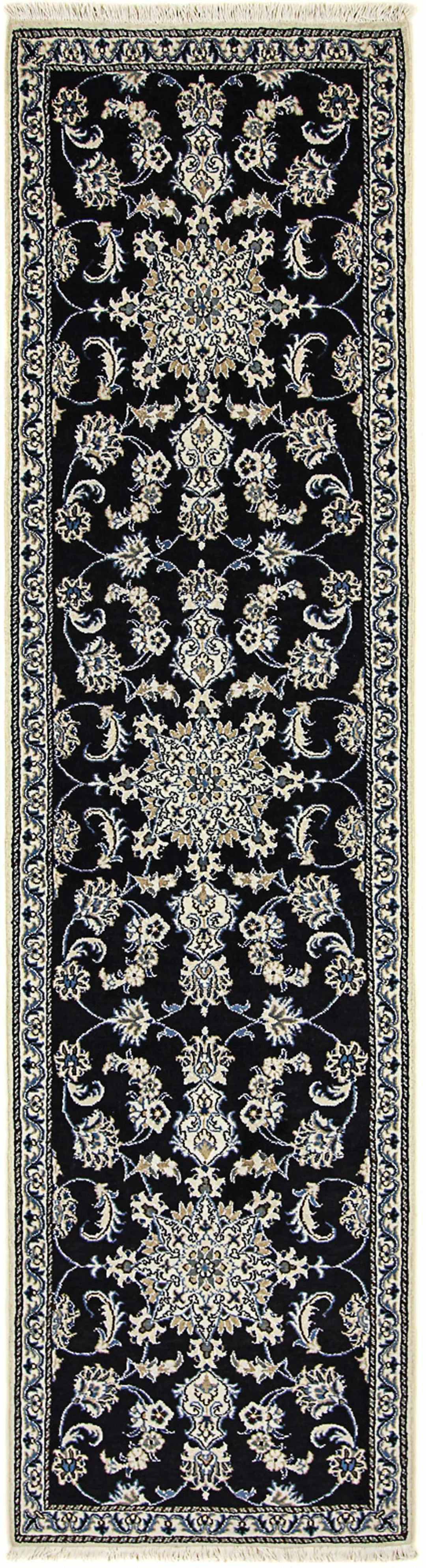 morgenland Orientteppich »Perser - Nain - 300 x 80 cm - dunkelblau«, rechte günstig online kaufen