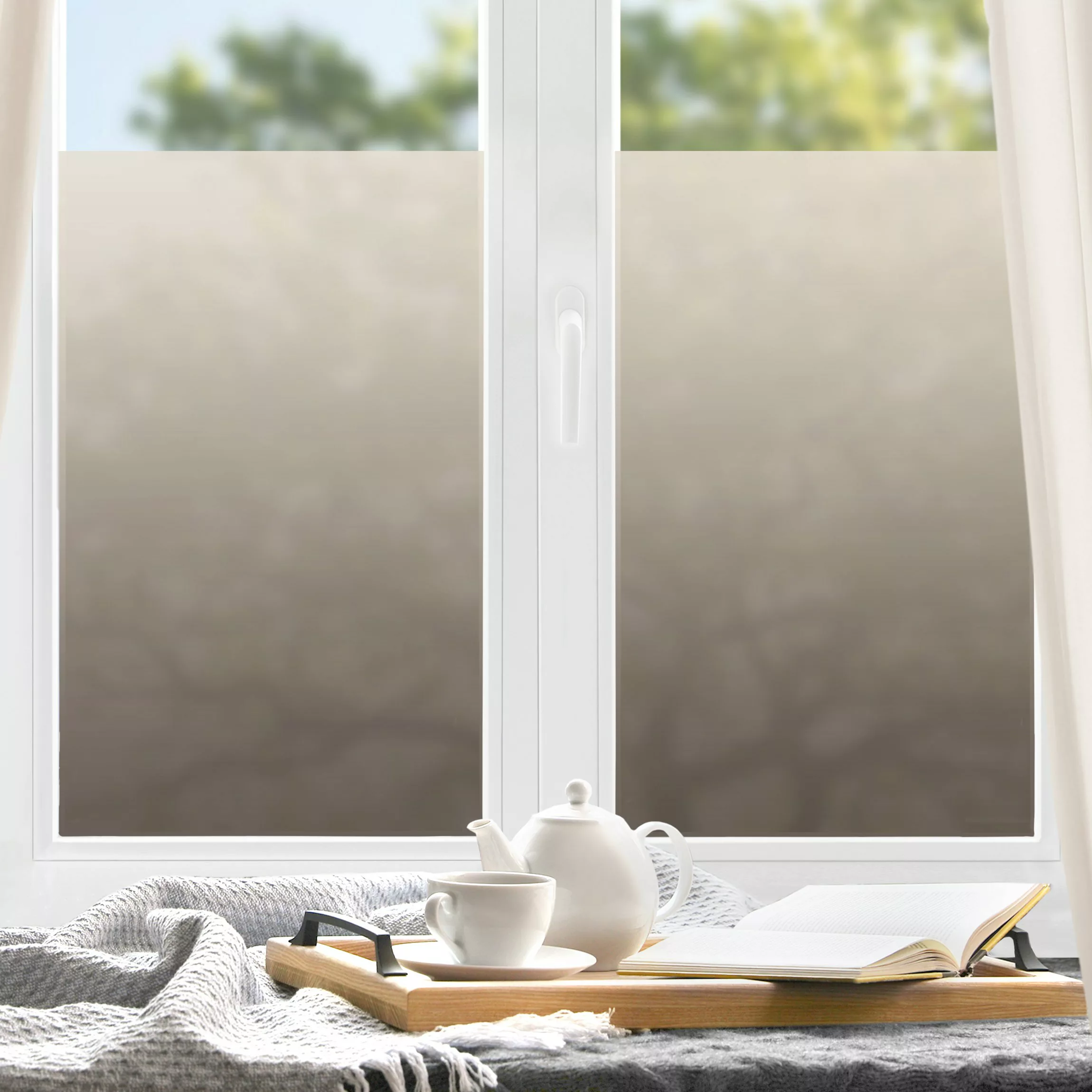 Fensterfolie Beige Farbverlauf günstig online kaufen