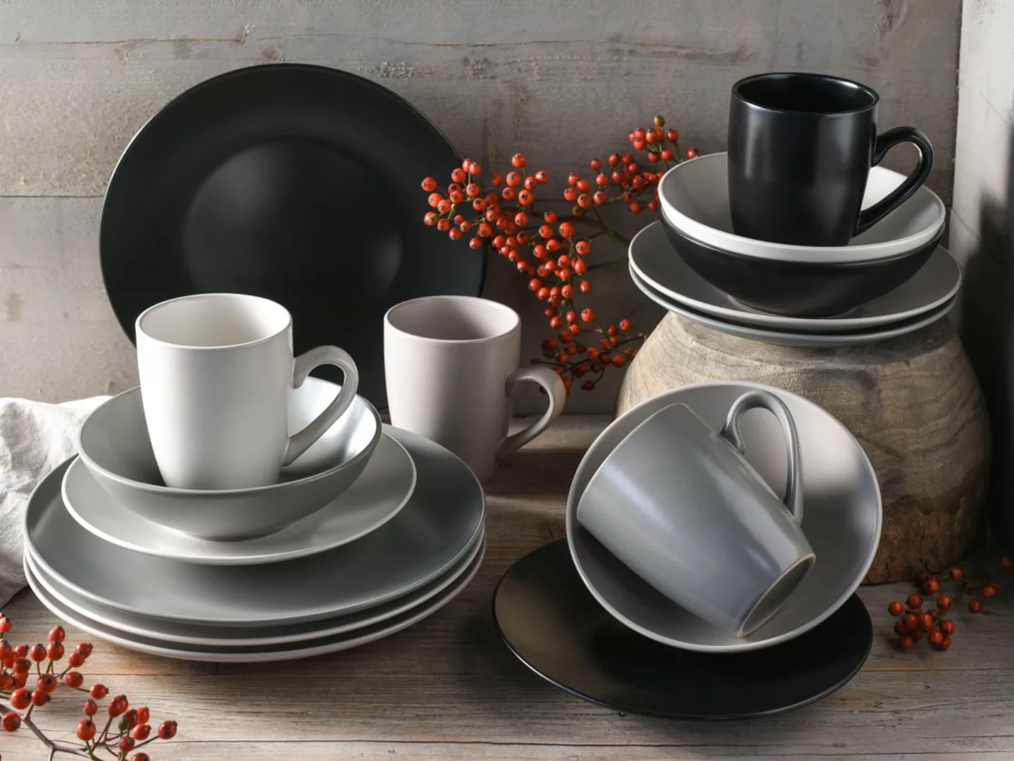 CreaTable Kombiservice »Geschirr-Set Manhattan«, (Set, 16 tlg., Kaffeeservi günstig online kaufen