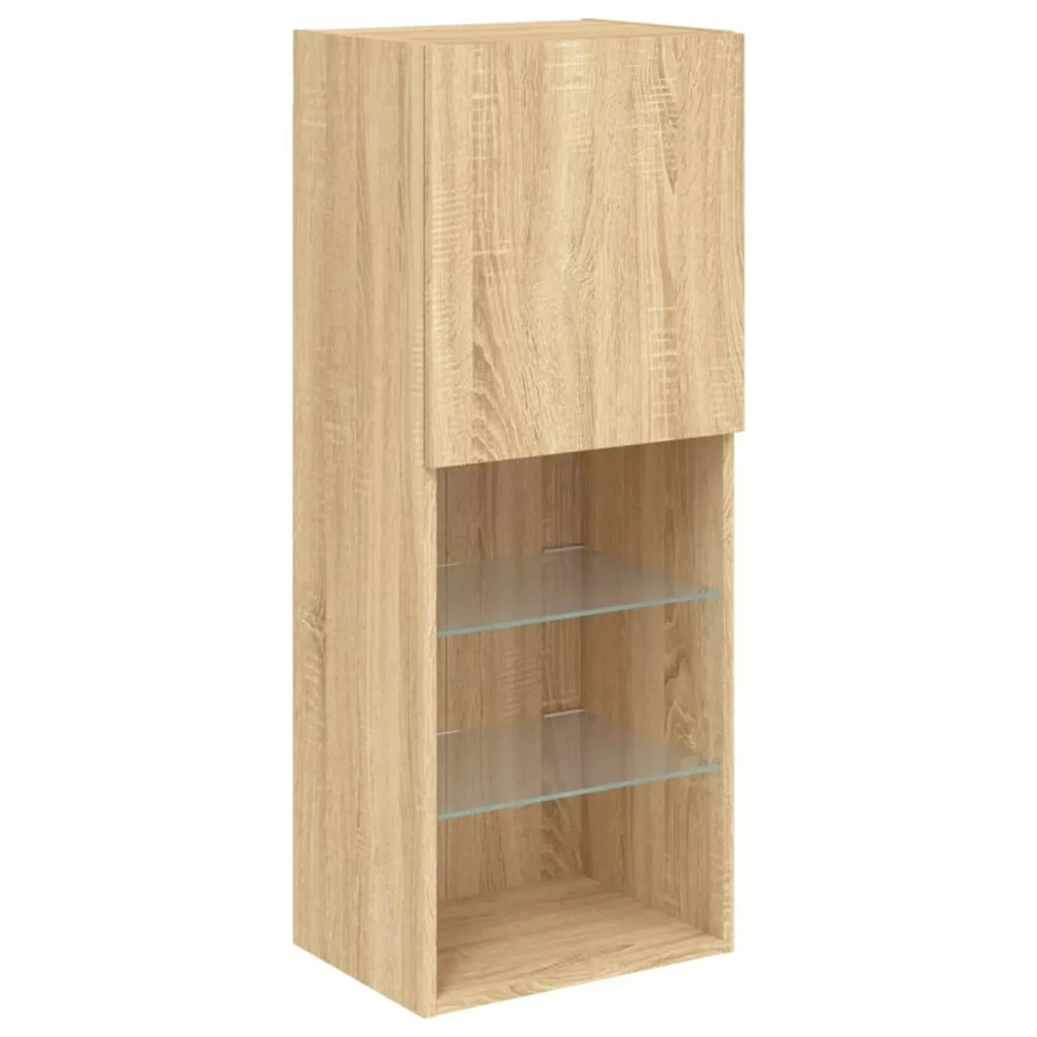 vidaXL Hängeschrank Hängeschrank Wandschrank mit LED Leuchten Sonoma-Eiche günstig online kaufen