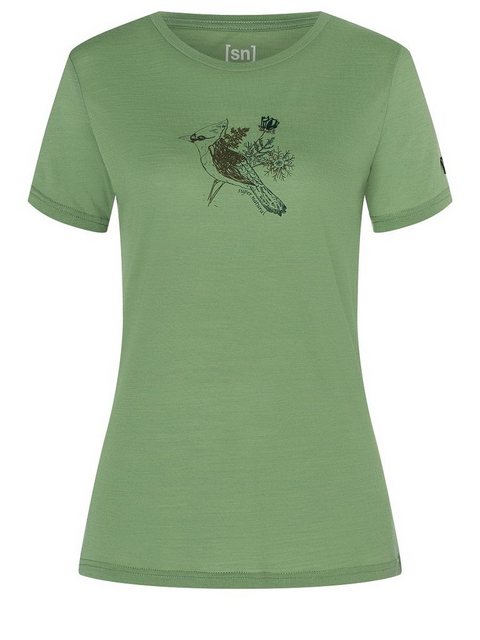 SUPER.NATURAL Print-Shirt Merino T-Shirt W HALYCON TEE formstabiler Merino- günstig online kaufen