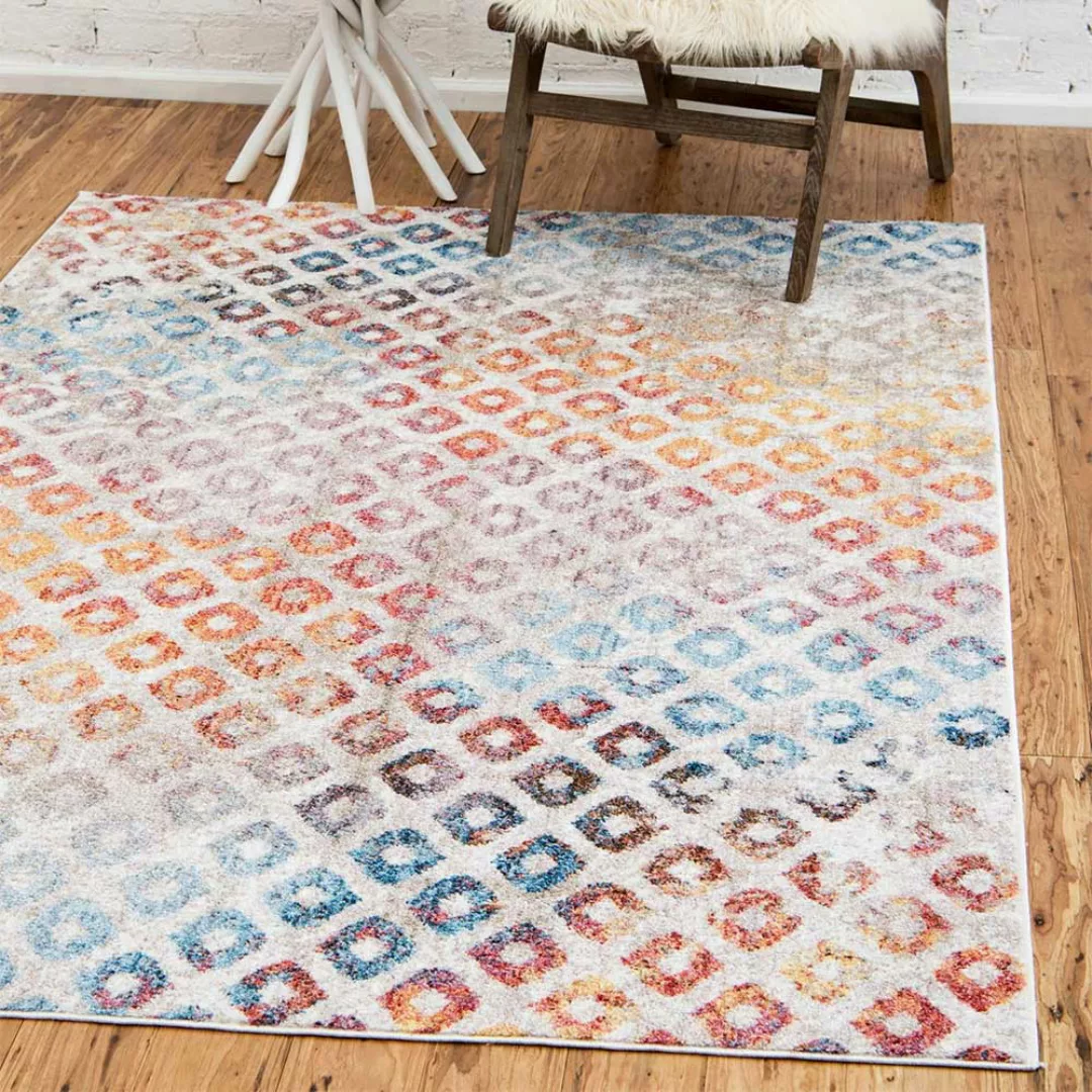 Kurzflor Teppich bunt pastell aus Kurzflor 100x160 und 160x235 günstig online kaufen