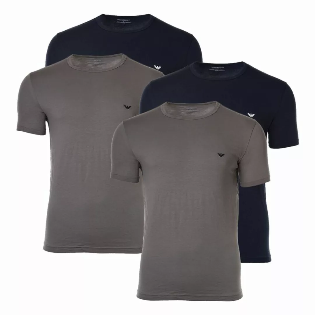 EMPORIO ARMANI Herren T-Shirt 4er Pack - Crew Neck, Rundhals, Halbarm (2x 2 günstig online kaufen