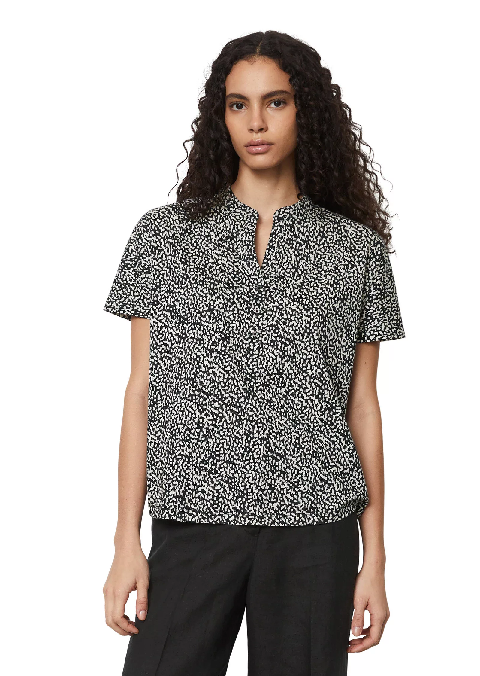 Marc OPolo Shirtbluse "aus bedrucktem Organic Cotton" günstig online kaufen