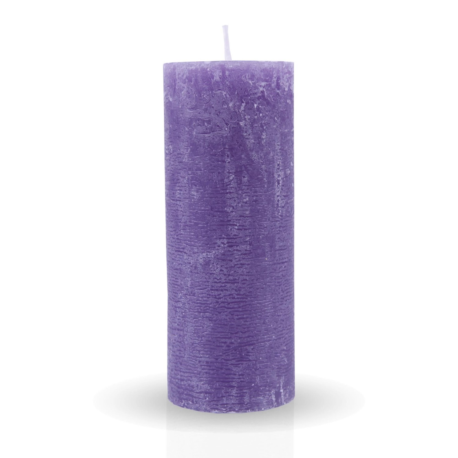 HS Candle Stumpenkerzen Rustikal Lila 3 Ø7cm günstig online kaufen