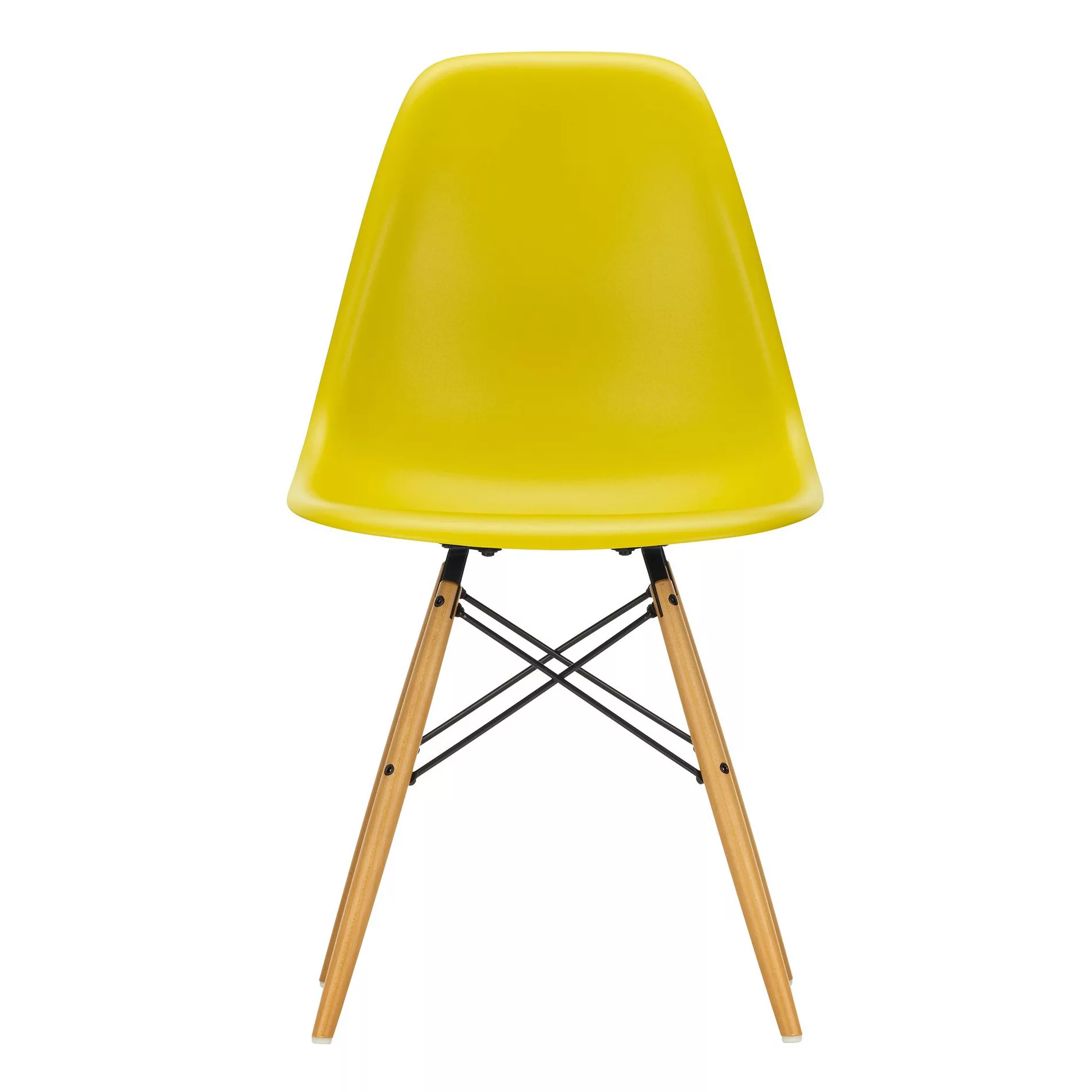 Vitra - Eames Plastic Side Chair DSW Ahorn gelblich - senfgelb/Sitzschale P günstig online kaufen