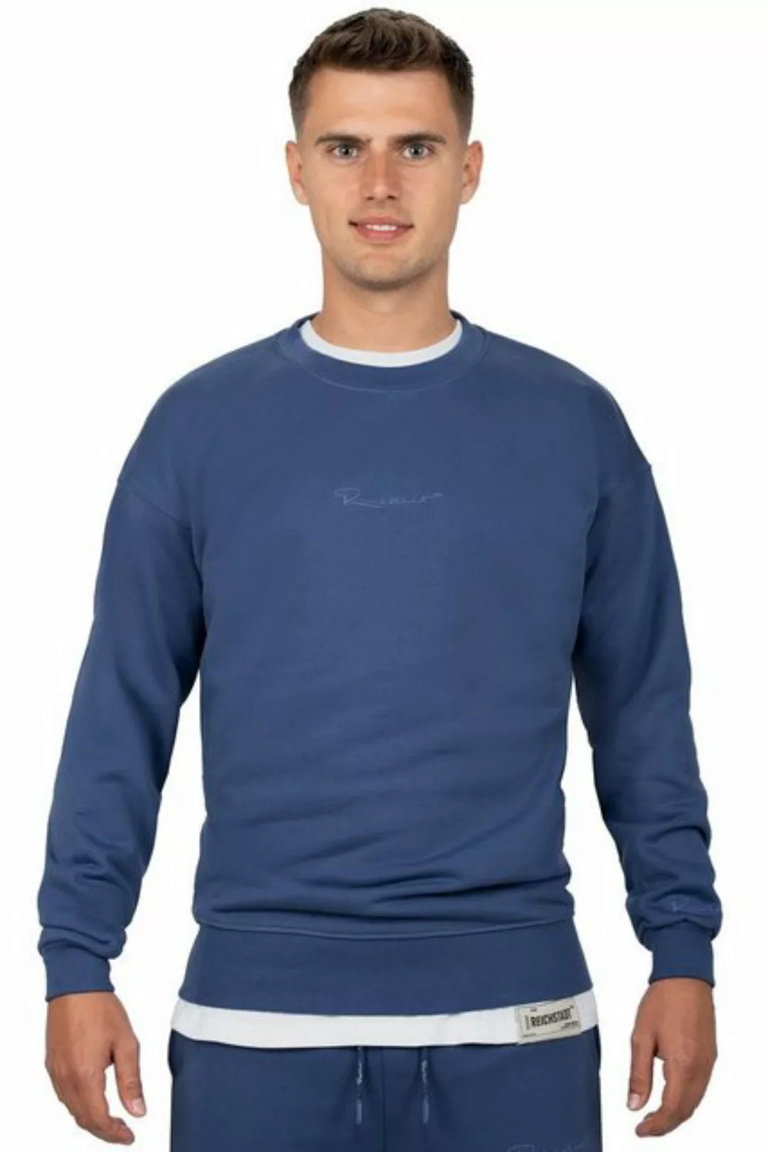 Reichstadt Sweatshirt Casual Basic Pullover 23RS037 Dark Blue XXL mit Elega günstig online kaufen