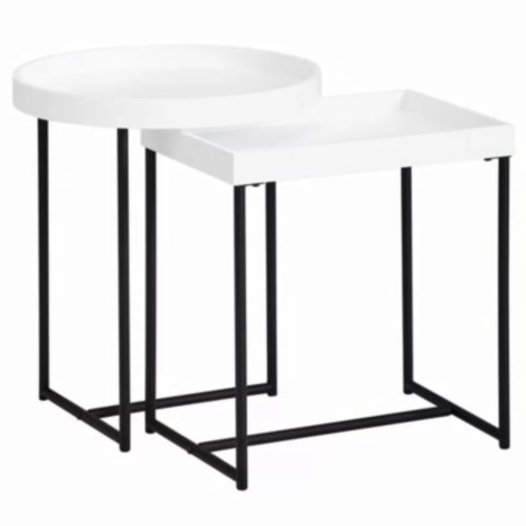 FineBuy Satztisch 46 x 46 x 53 cm weiß günstig online kaufen