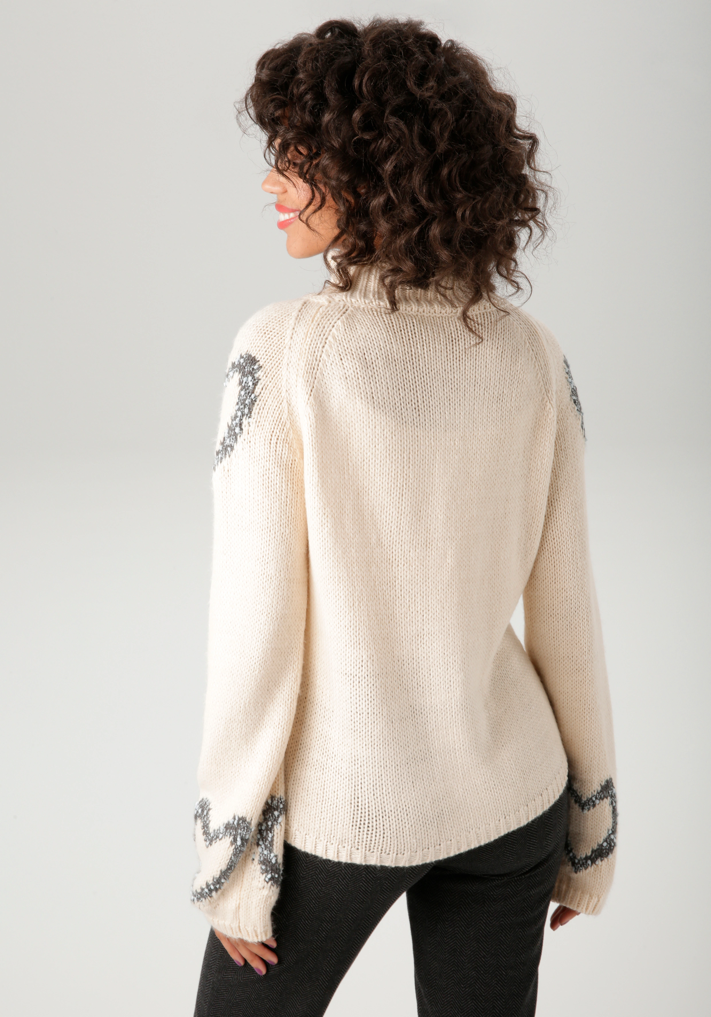 Aniston CASUAL Strickpullover, mit eingestrickten Herzen - NEUE KOLLEKTION günstig online kaufen