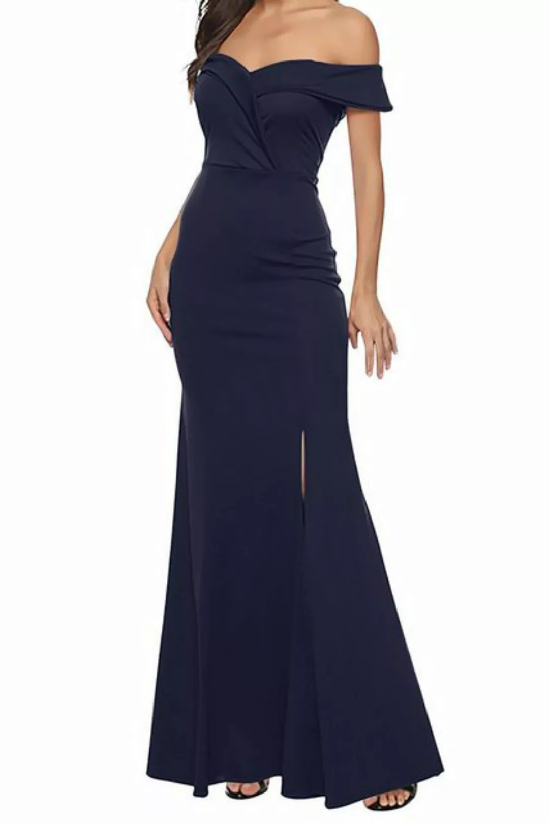 ENIX Wickelkleid Schulterfreies, formelles Party-Maxikleid für Damen mit V- günstig online kaufen