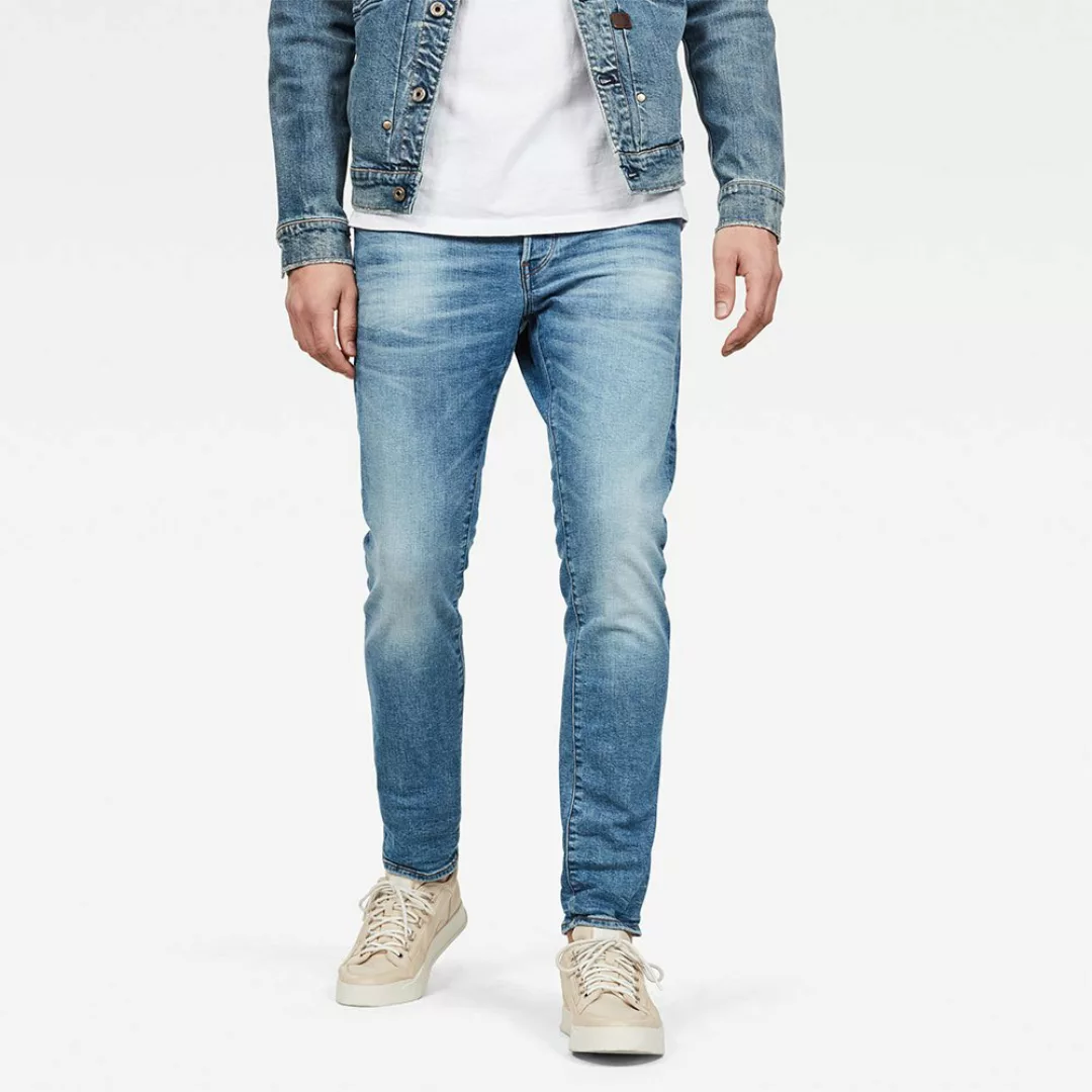 G-Star Herren Jeans 3301 Slim Fit - Blau - Authentic Faded Blue günstig online kaufen