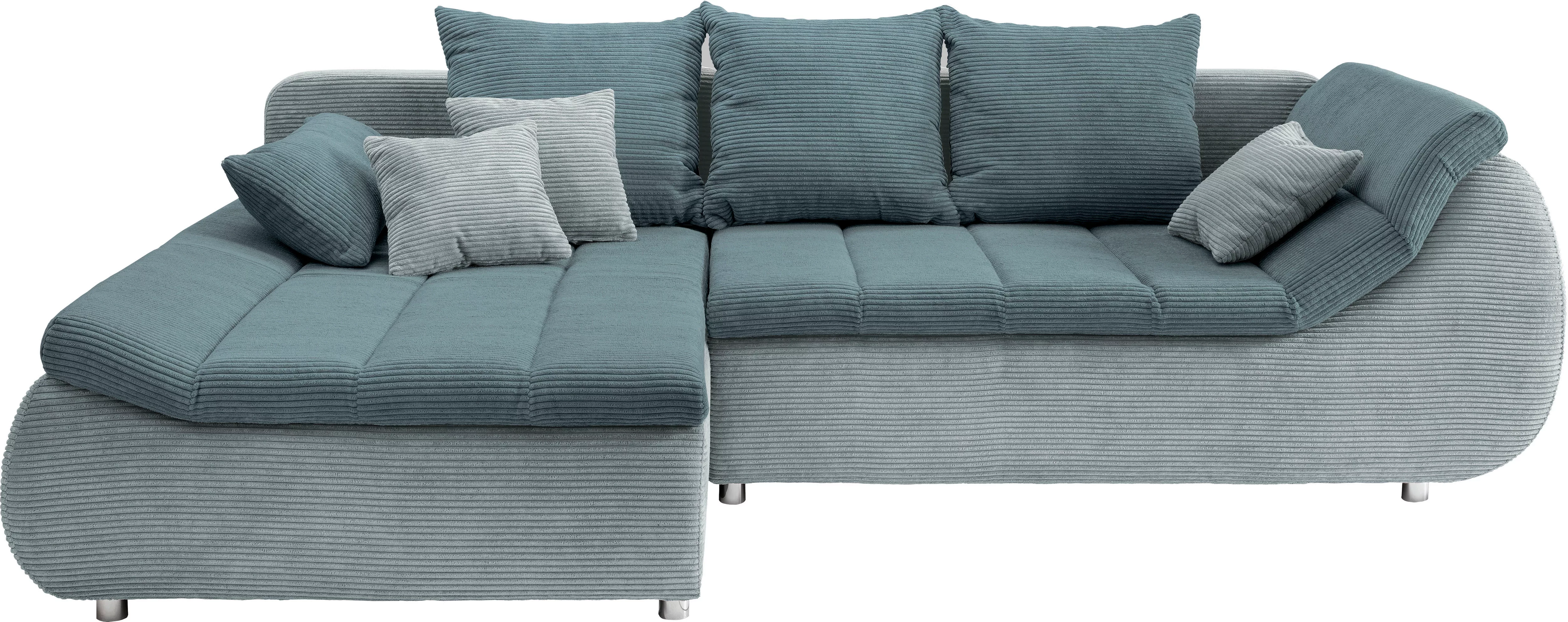 INOSIGN Ecksofa »Imola elegant und bequem, aktuelle Steppung im Sitz, L-For günstig online kaufen