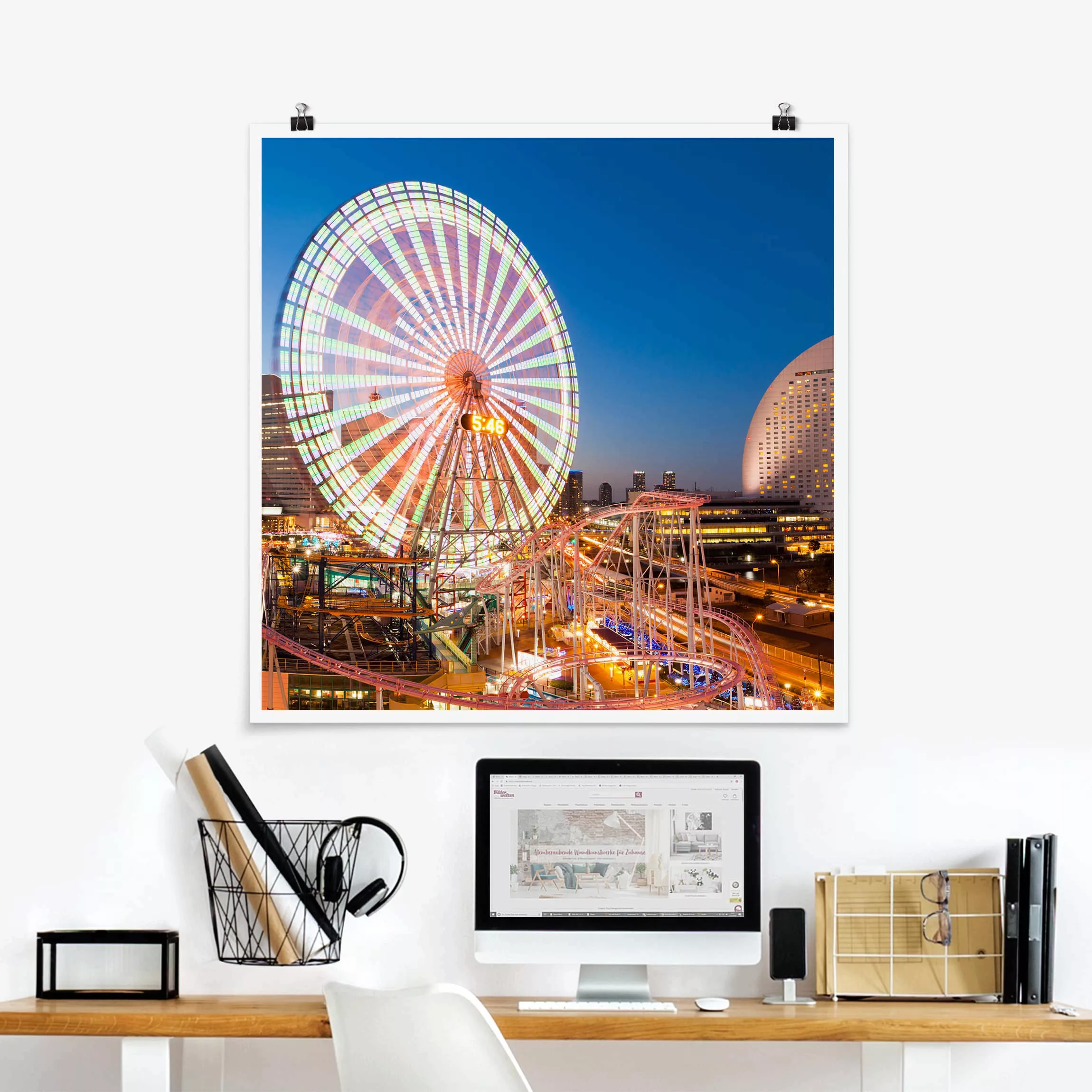 Poster Architektur & Skyline - Quadrat Yokohama Waterfront günstig online kaufen