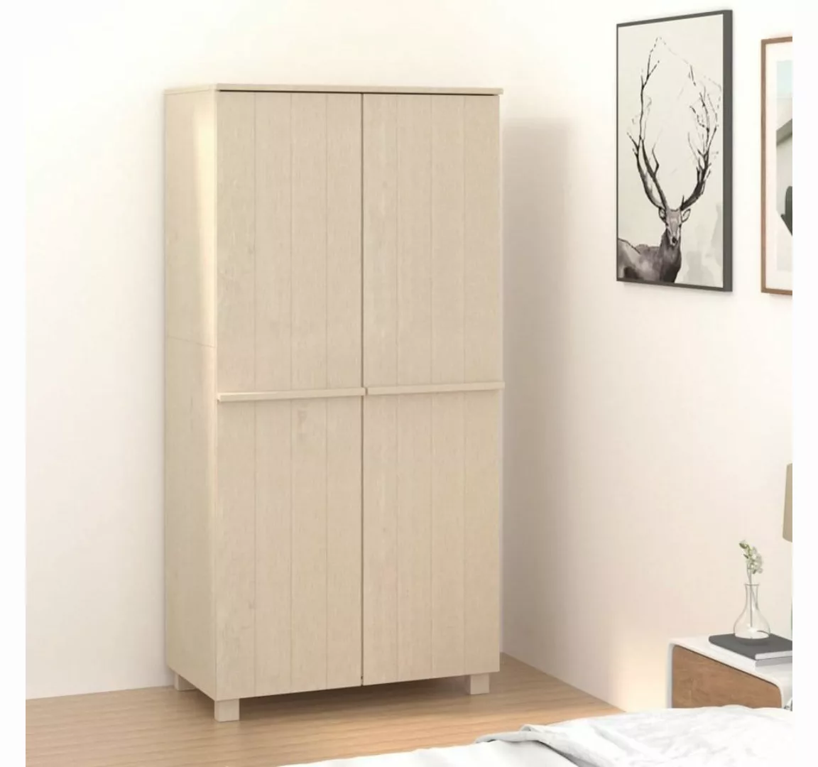 vidaXL Kleiderschrank Kleiderschrank Weiß 89x50x180 cm Massivholz Kiefer günstig online kaufen
