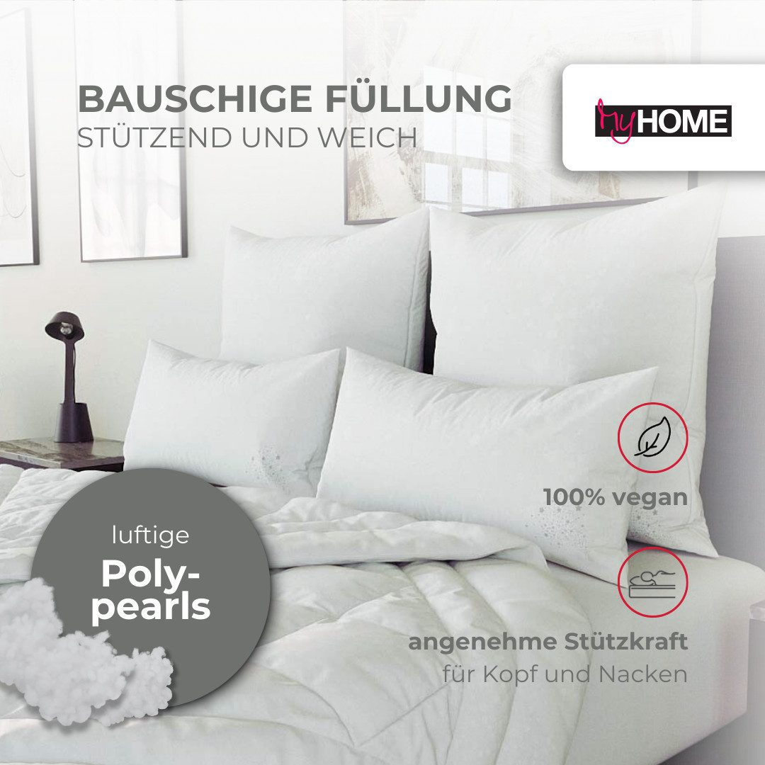 my home Microfaserkissen Baca, Kopfkissen 40x80cm günstig online kaufen