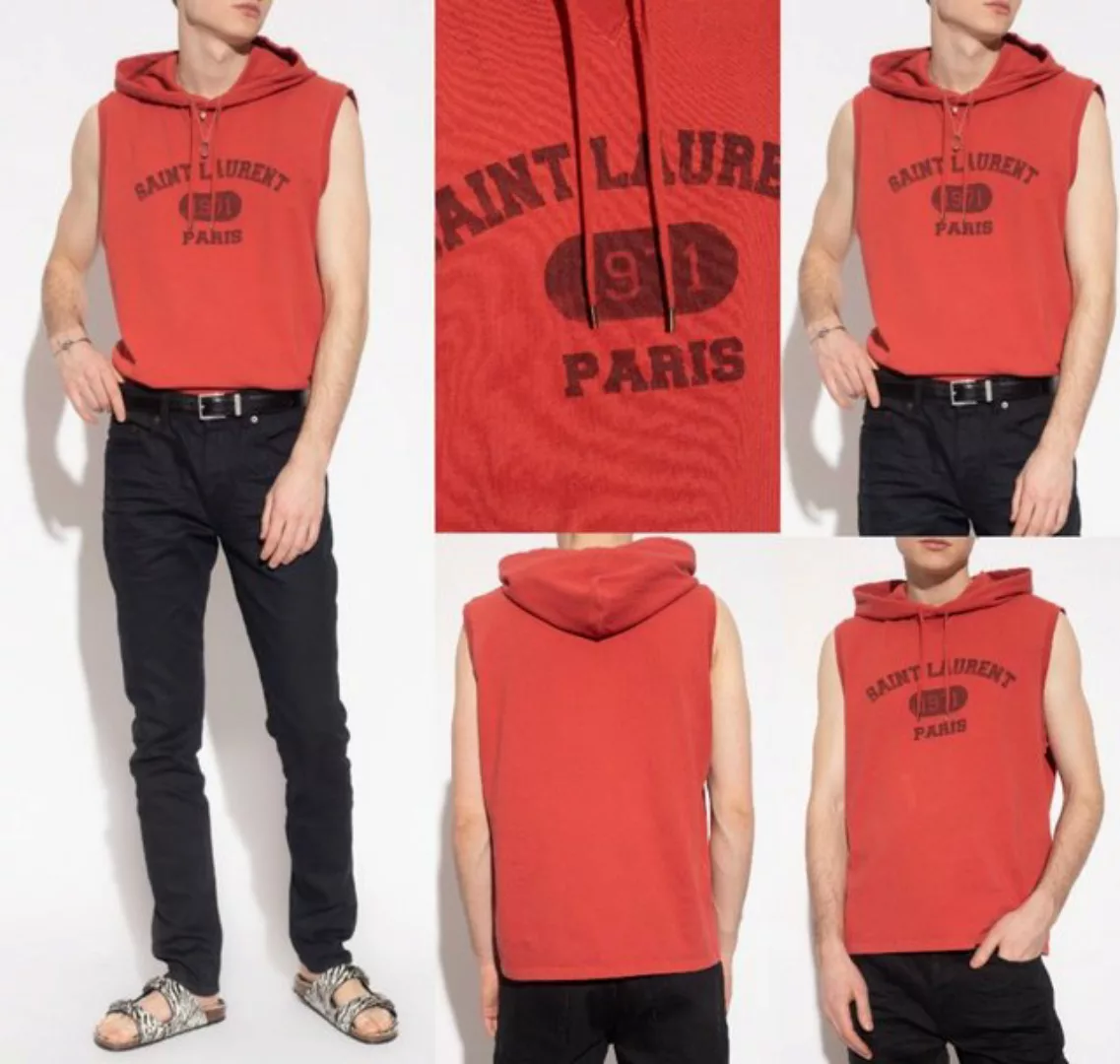 YVES SAINT LAURENT Sweatshirt SAINT LAURENT PARIS 1971 Hoodie Hooded Vest S günstig online kaufen