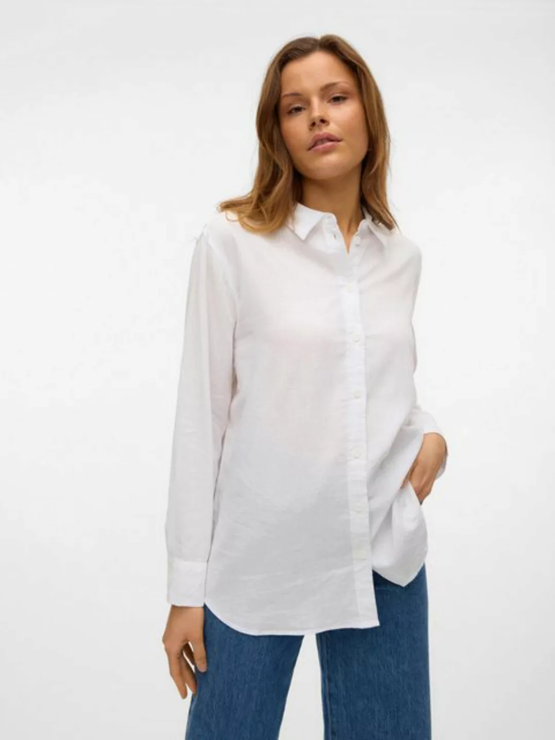 Vero Moda Hemdbluse VMLINN LINEN LS SHIRT WVN NOOS hochwertige Qaulität mit günstig online kaufen