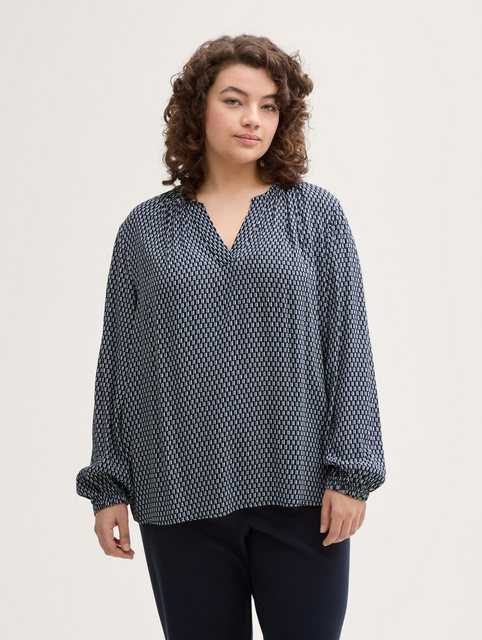 TOM TAILOR PLUS Langarmbluse Plus Size - Bluse mit Muster günstig online kaufen