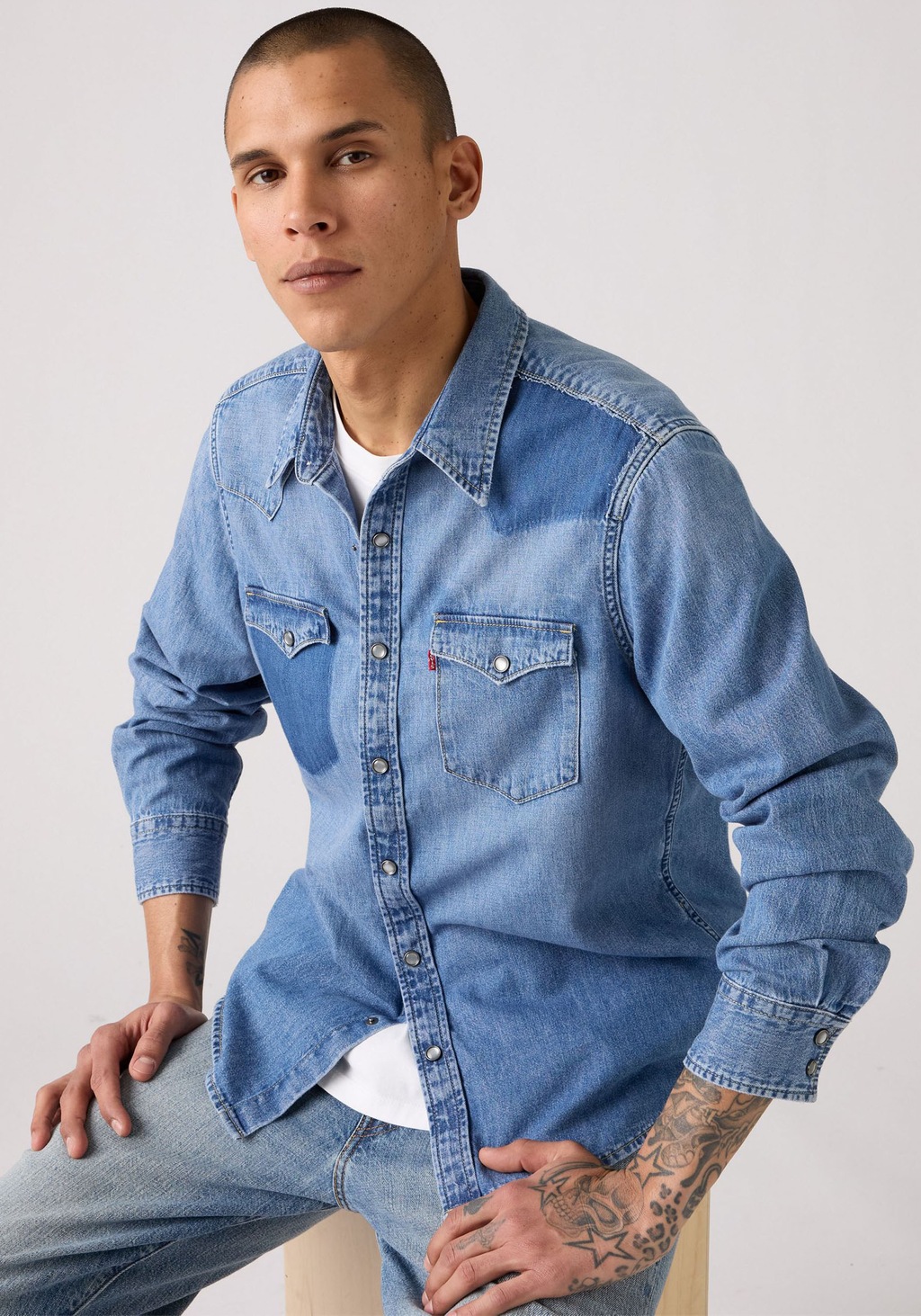 Levis Jeanshemd, mit Druckknopf- Verschluss günstig online kaufen