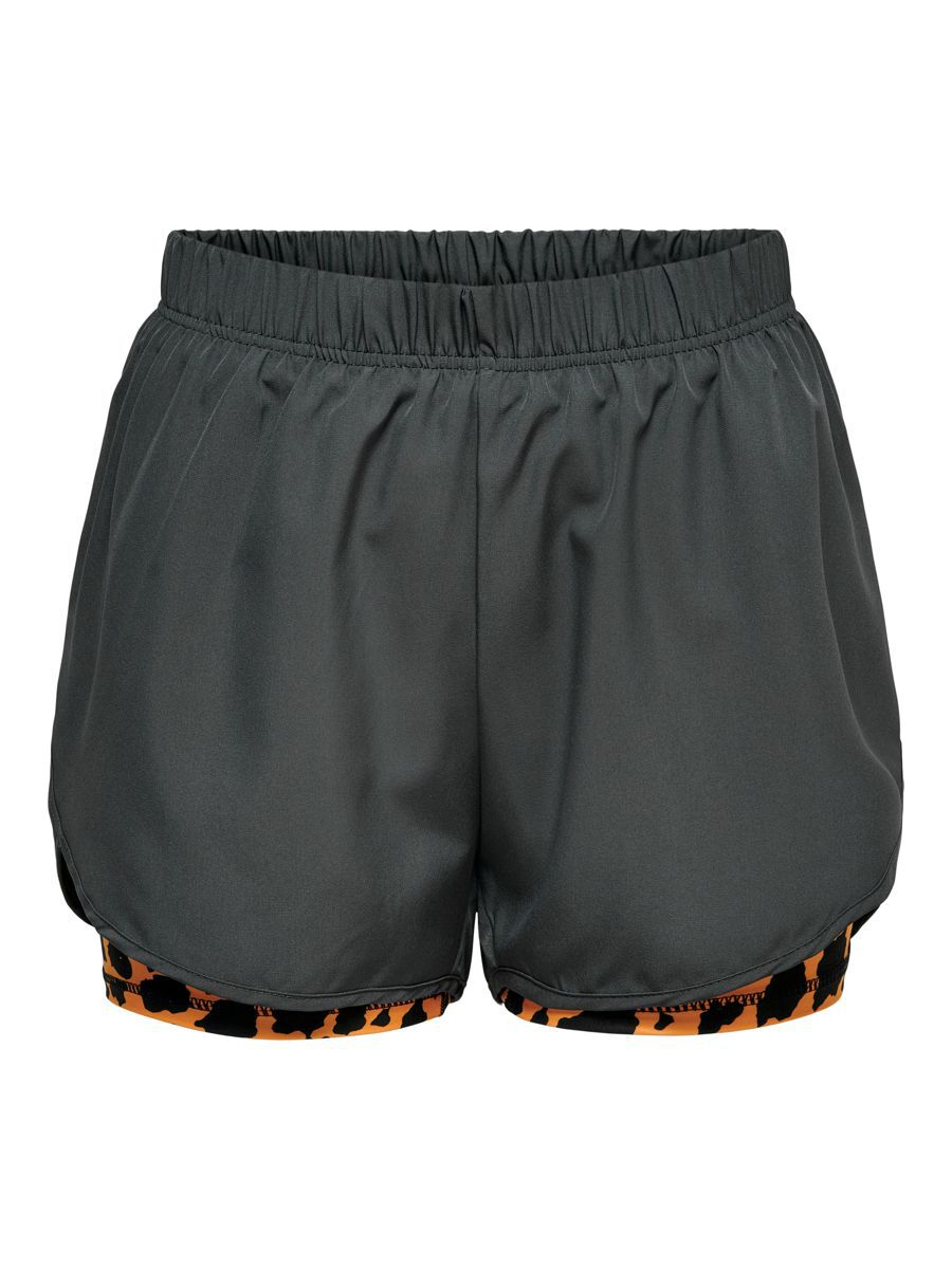 ONLY Leoprint- Trainingsshorts Damen Grau günstig online kaufen