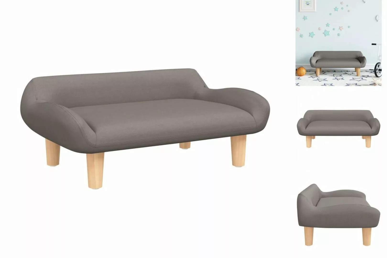 vidaXL Kindersofa Kindersofa Taupe 70x40x24 cm Stoff Kindercouch Kindermöbe günstig online kaufen