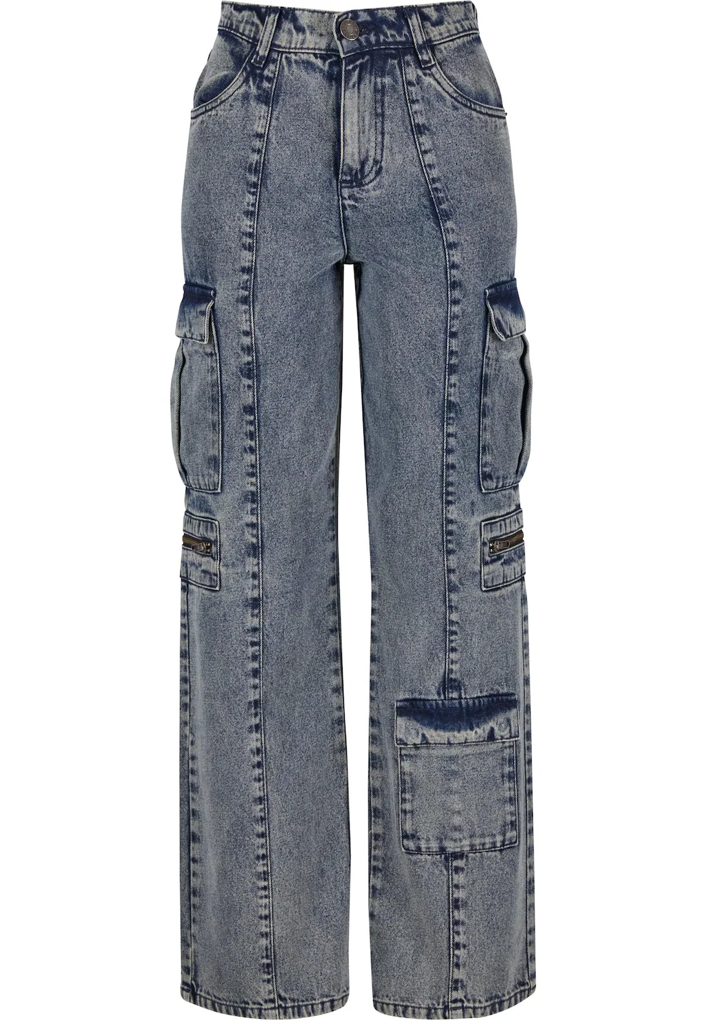 URBAN CLASSICS Cargohose "Urban Classics Ladies Loose Utility Denim Pants", günstig online kaufen