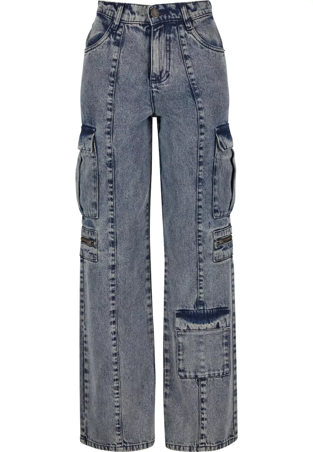 URBAN CLASSICS Cargohose "Urban Classics Ladies Loose Utility Denim Pants", günstig online kaufen
