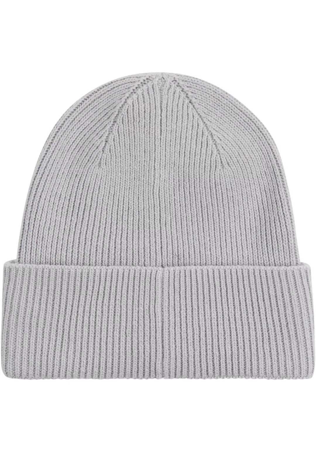 Calvin Klein Beanie "COTTON/WOOL FINE RIB BEANIE", mit Ledermarkenlabel günstig online kaufen