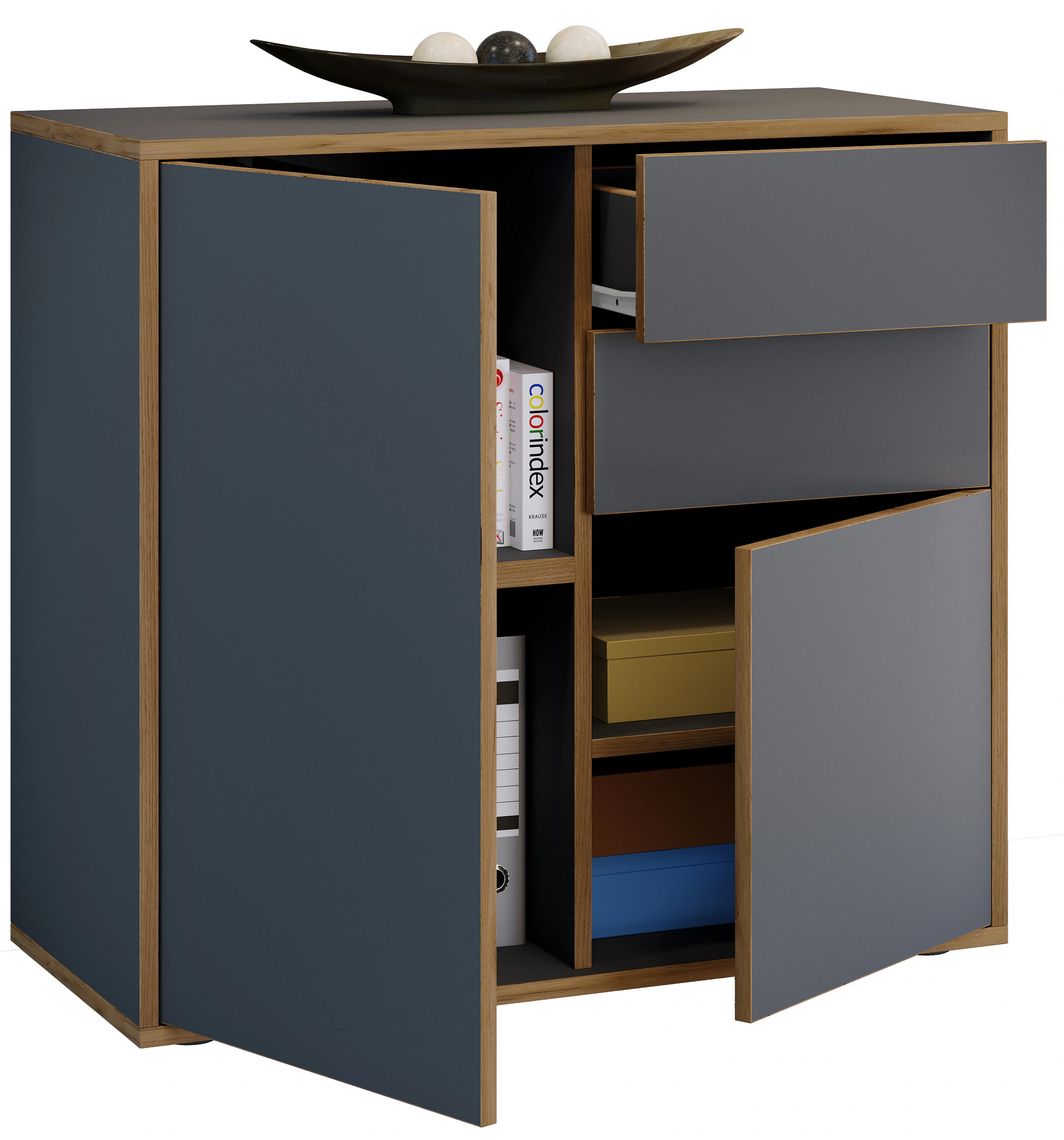 VCM Kommode "VCM Holz Kommode  Sideboard mit Drehtüren und Schubladen  Büro günstig online kaufen