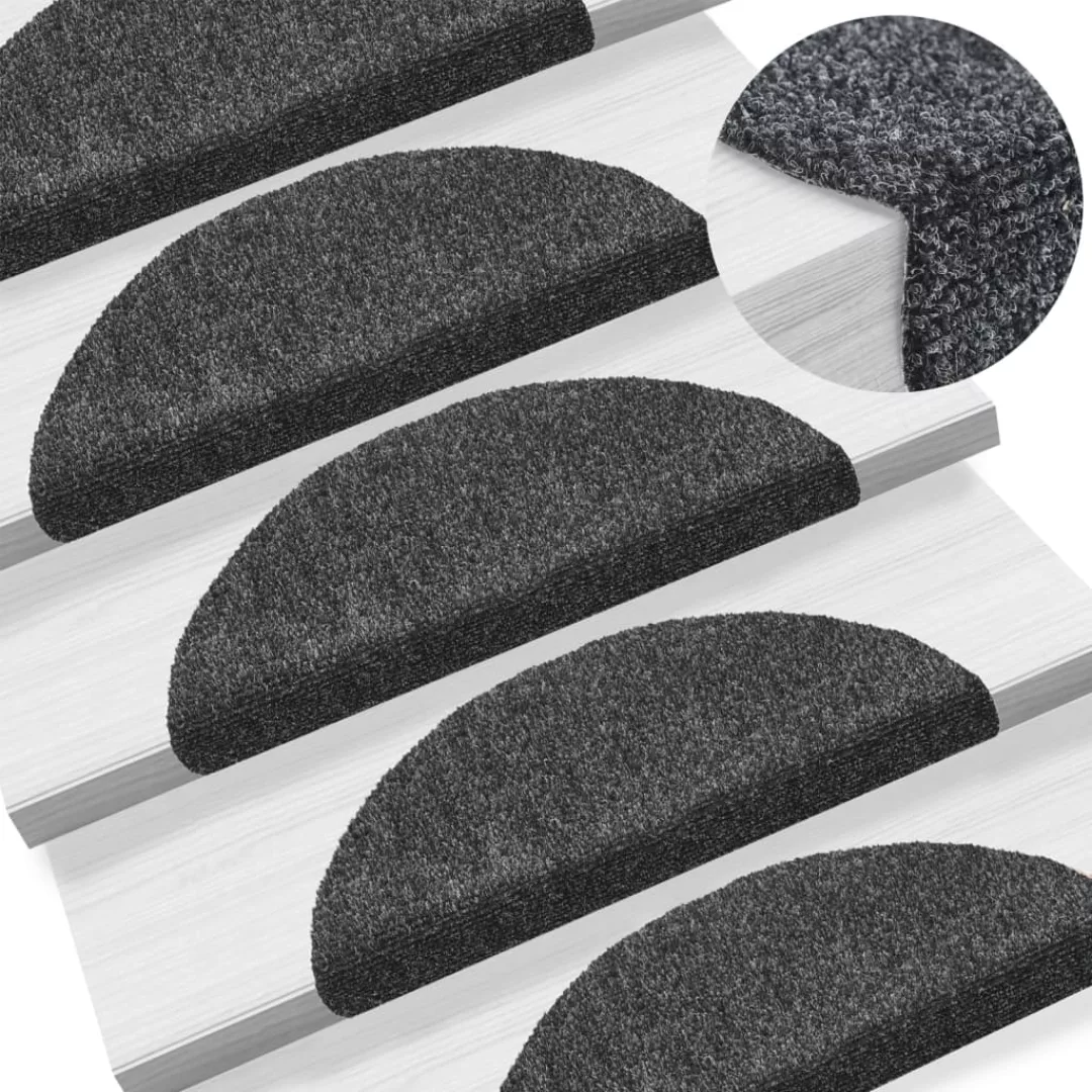 Vidaxl Selbstklebende Treppenmatten 10 Stk. Dunkelgrau 56x17x3 Cm günstig online kaufen