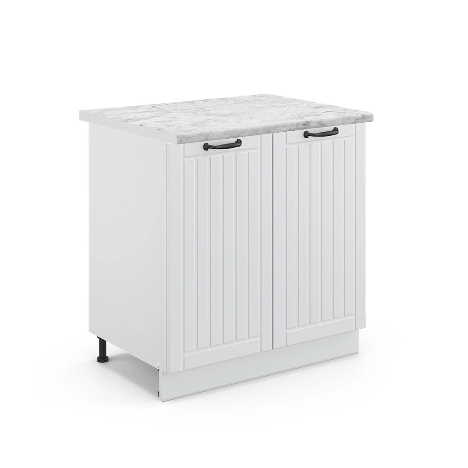 Vicco Spülenunterschrank Fame-Line, Weiß Landhaus/Weiß, 80 günstig online kaufen