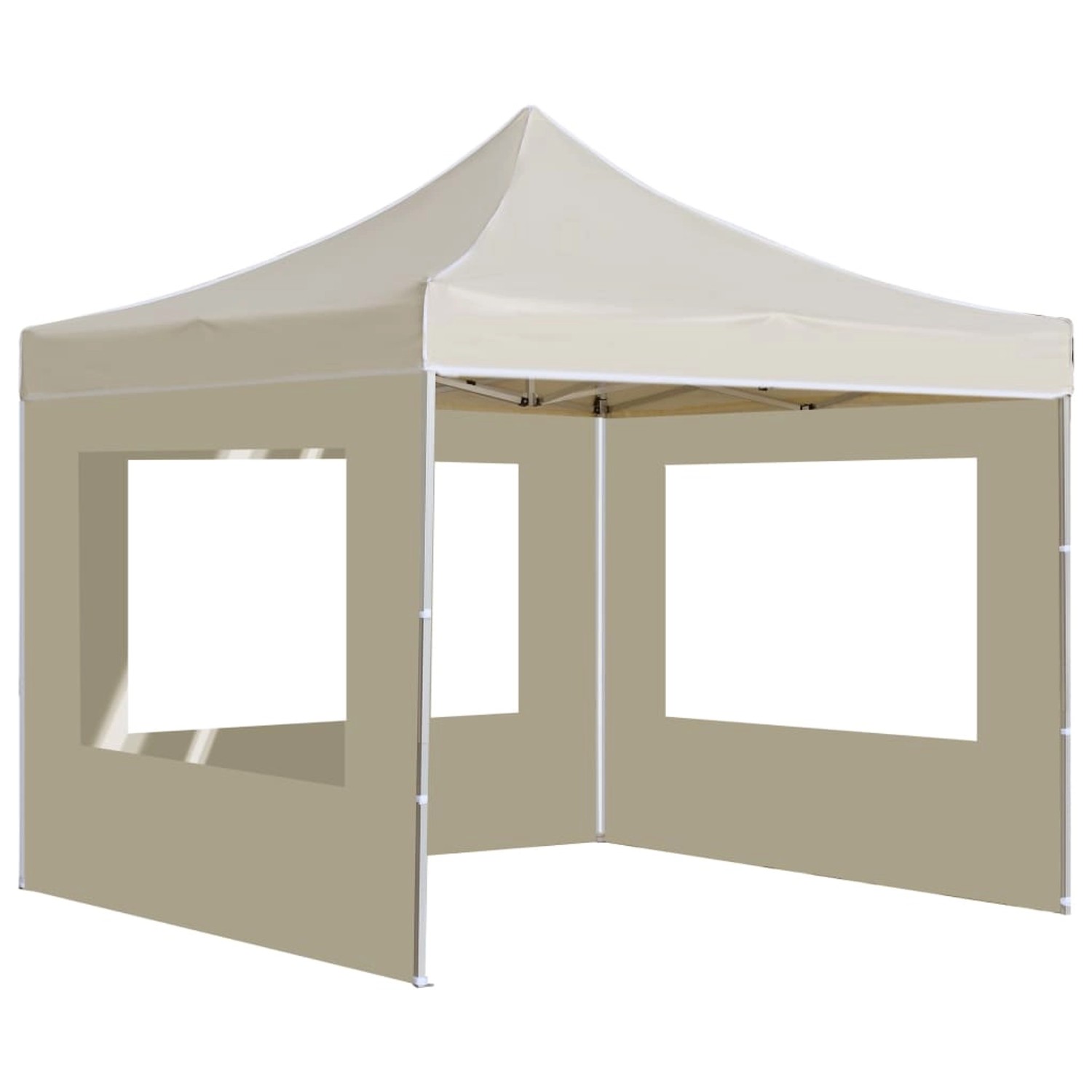 vidaXL Profi-Partyzelt Faltbar mit Wänden Aluminium 3x3 m Creme günstig online kaufen