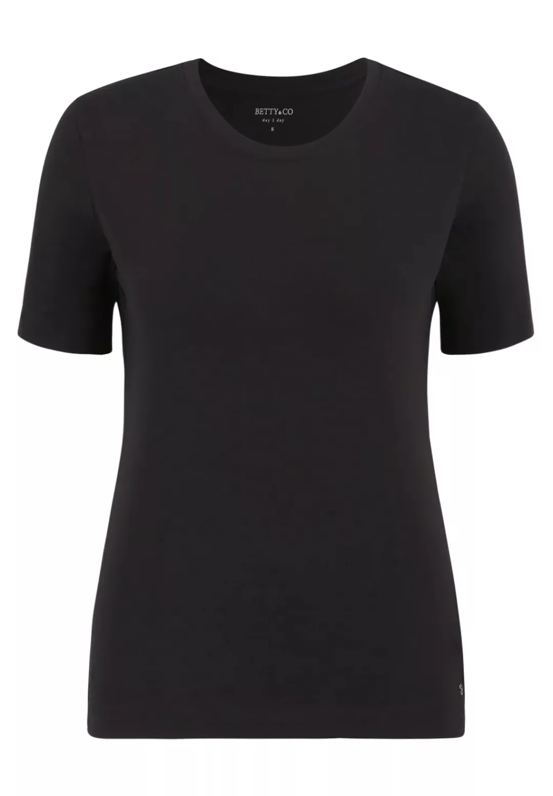 Betty&Co Kurzarmshirt "Betty & Co Basic Shirt mit Rundhalsausschnitt", Form günstig online kaufen