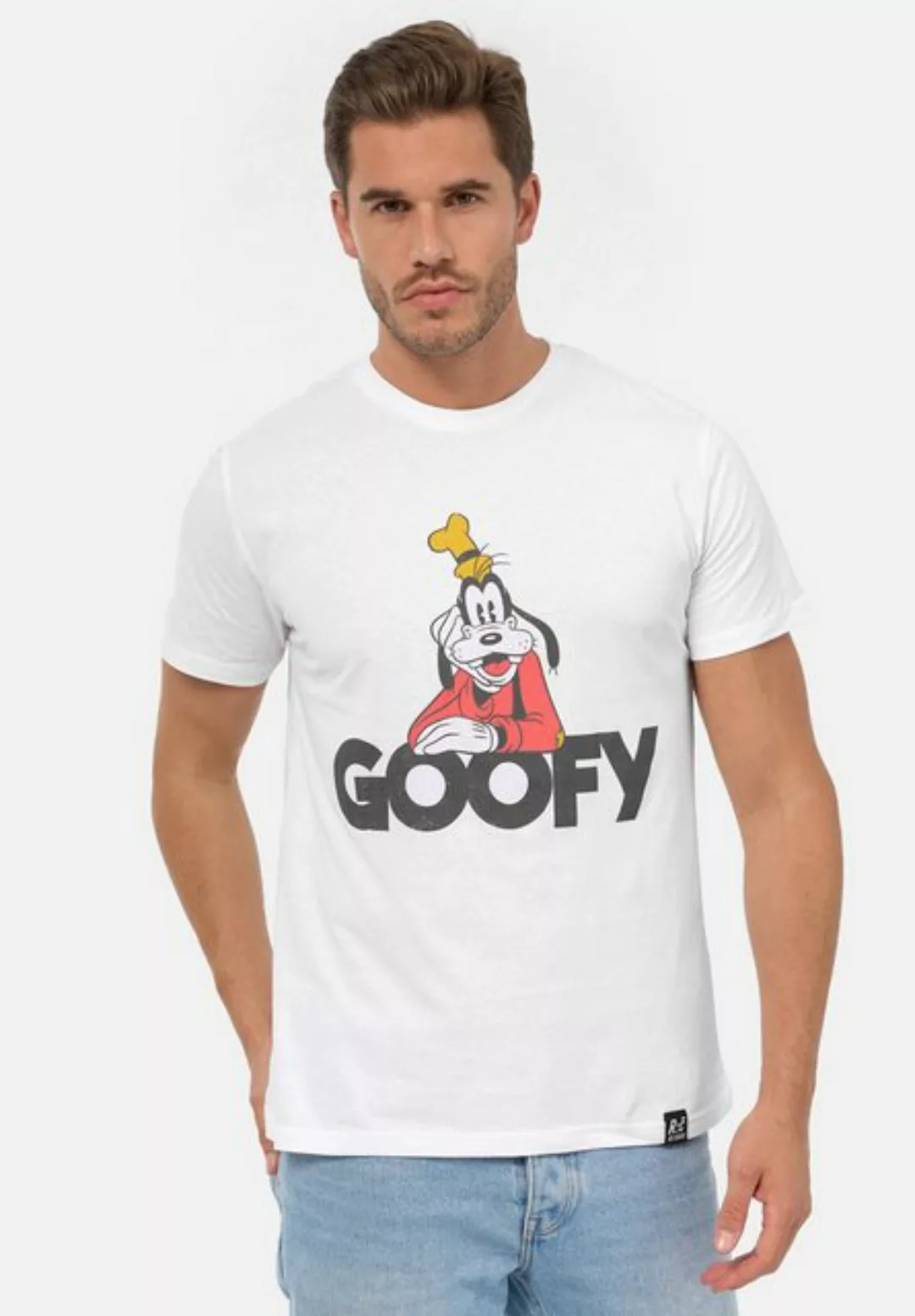 Recovered T-Shirt Disney Goofy Text Core GOTS zertifizierte Bio-Baumwolle günstig online kaufen