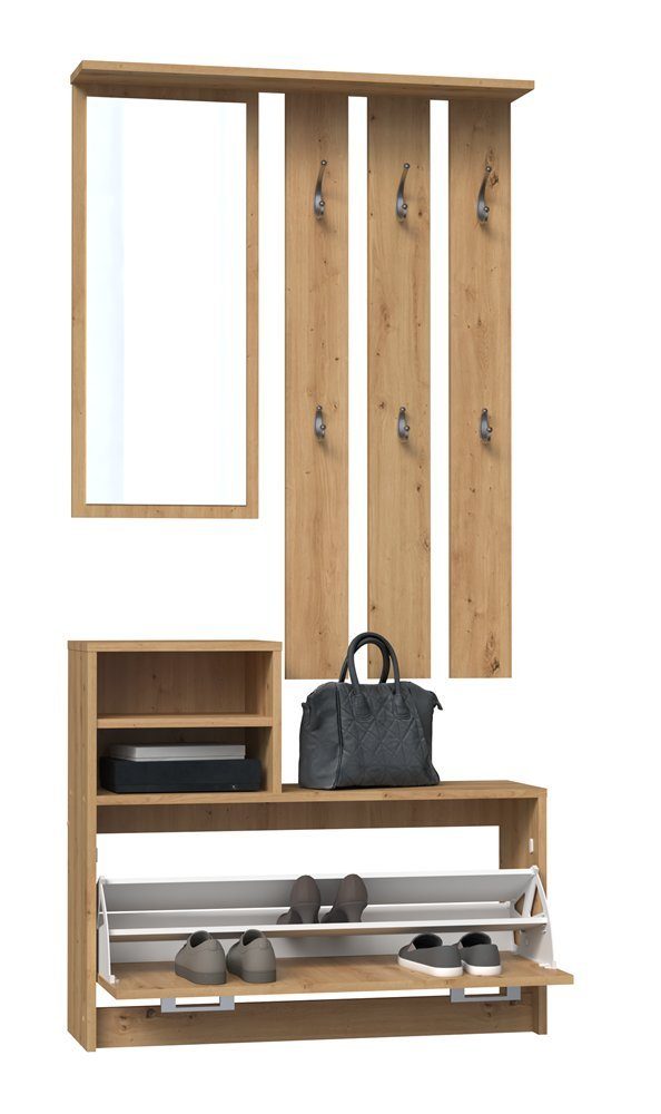 TOPESHOP Garderoben-Set Traumgarderobe: Kleiderschrank, Garderobenständer & günstig online kaufen