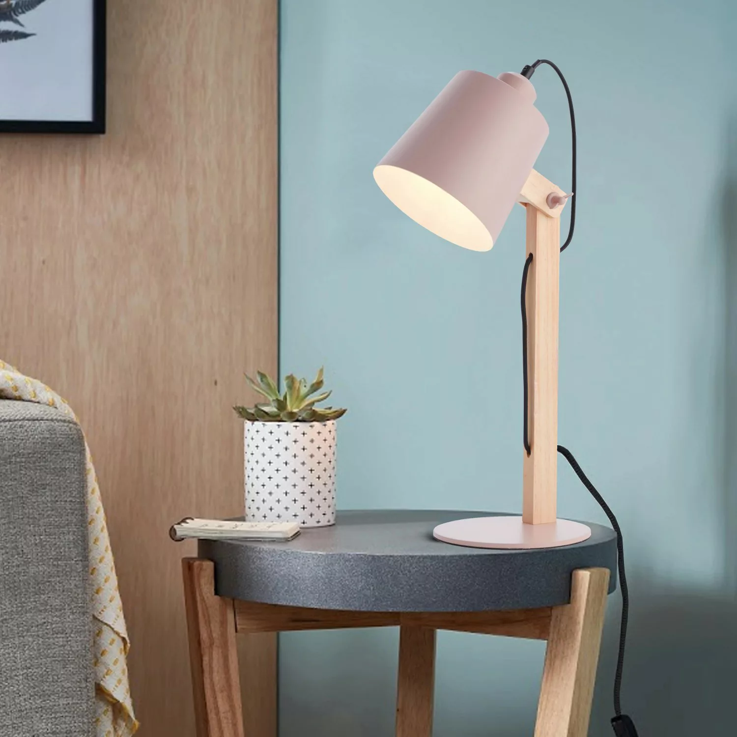 Brilliant Tischleuchte Swivel Rosa matt günstig online kaufen