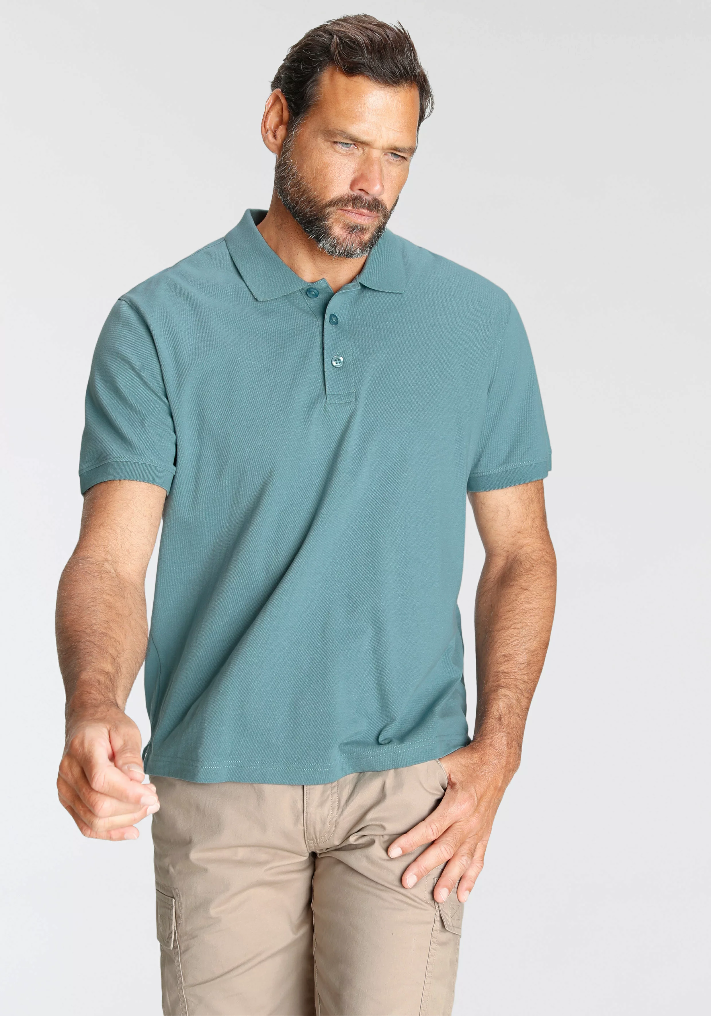 Man's World Poloshirt Kurzarm, lockere Passform, unifarben günstig online kaufen