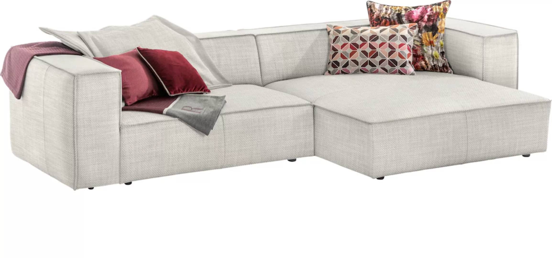 W.SCHILLIG Ecksofa "around-the-block", mit eleganter Biese, mit Federkern günstig online kaufen