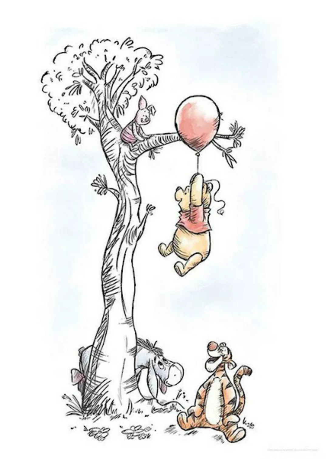 Komar Bild »Winnie the Pooh Hang on«, Disney, (1 St.), Wandbild zur Dekorat günstig online kaufen